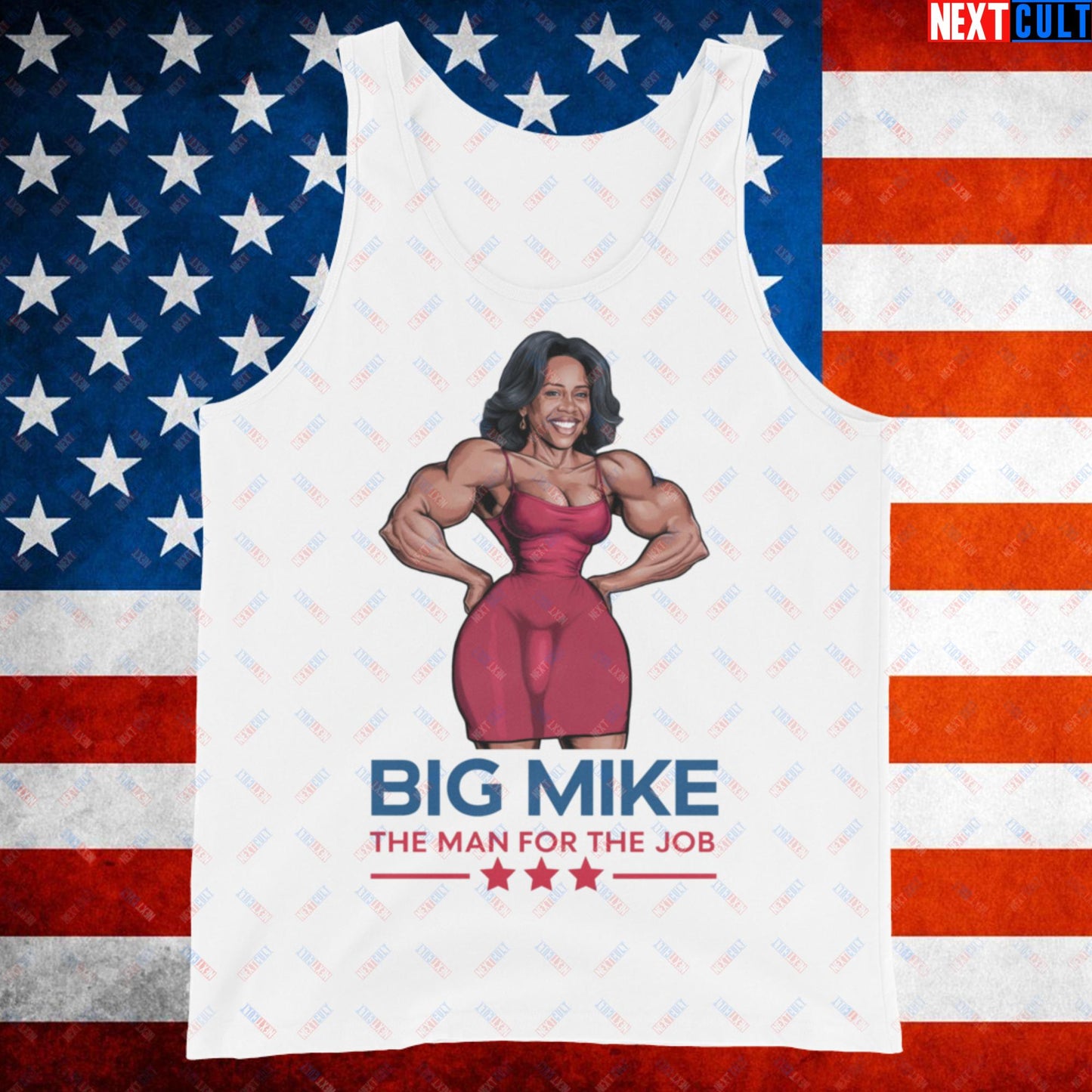Big Mike Michelle Obama is a Man Funny Conspiracy Theory Tank Top White Tank Tops Conspiracy Theories Democrats Obama Politics Next Cult Brand