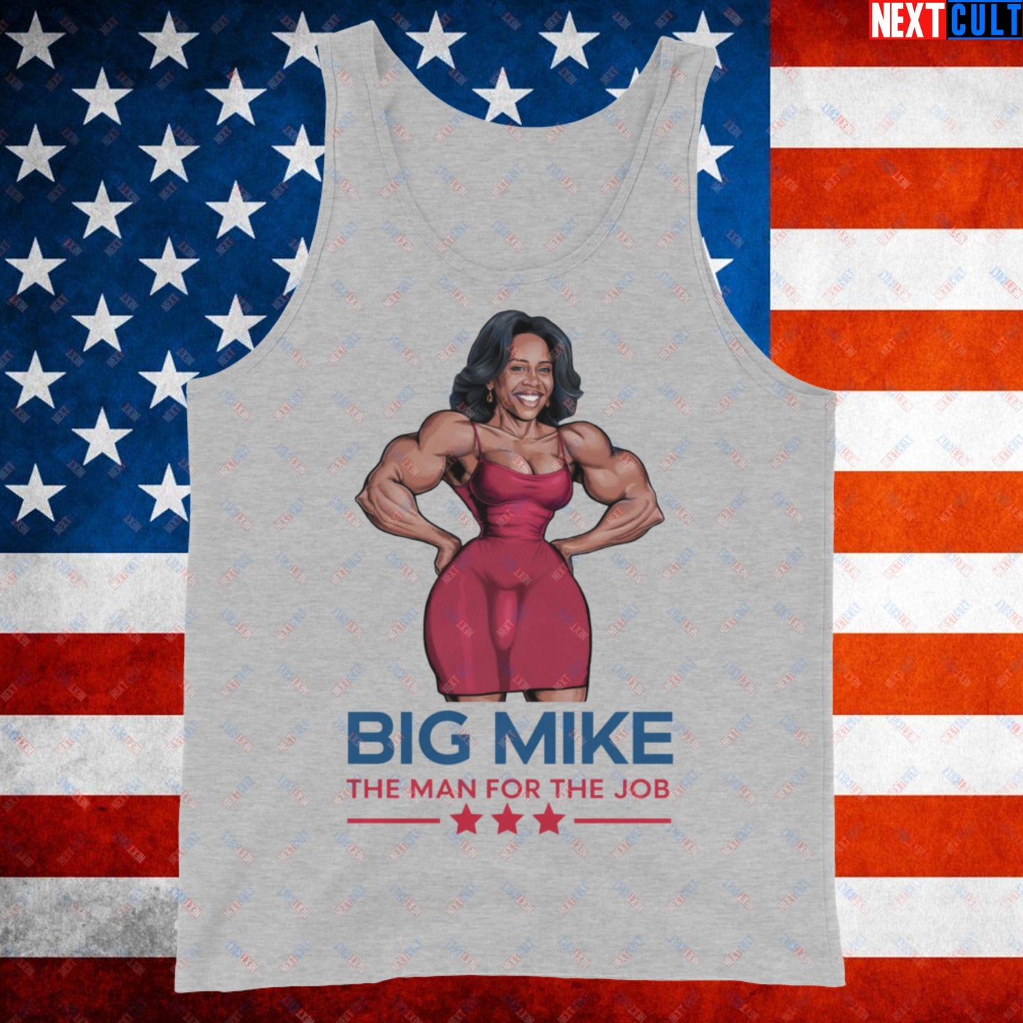 Big Mike Michelle Obama is a Man Funny Conspiracy Theory Tank Top Athletic Heather Tank Tops Conspiracy Theories Democrats Obama Politics Next Cult Brand