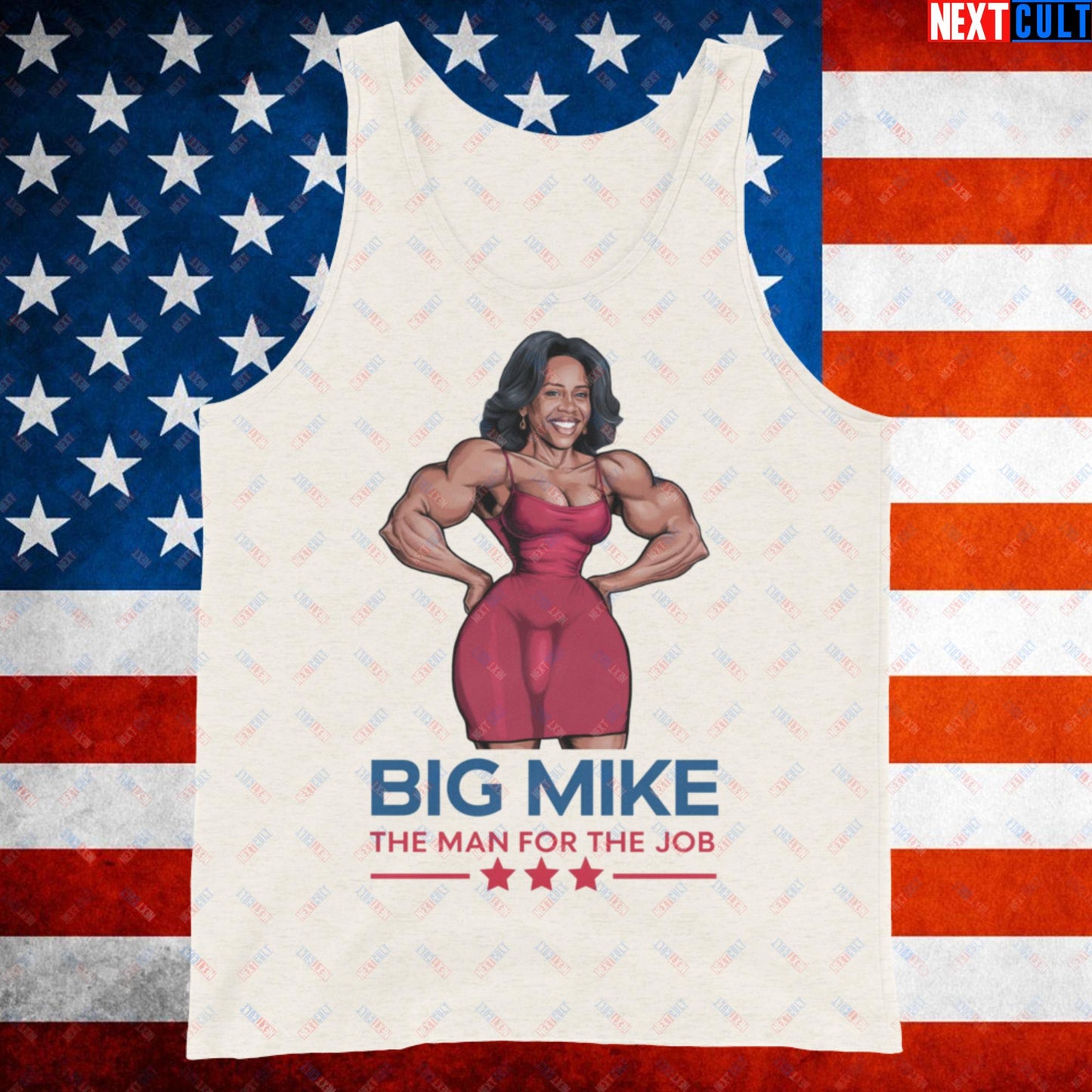 Big Mike Michelle Obama is a Man Funny Conspiracy Theory Tank Top Oatmeal Triblend Tank Tops Conspiracy Theories Democrats Obama Politics Next Cult Brand