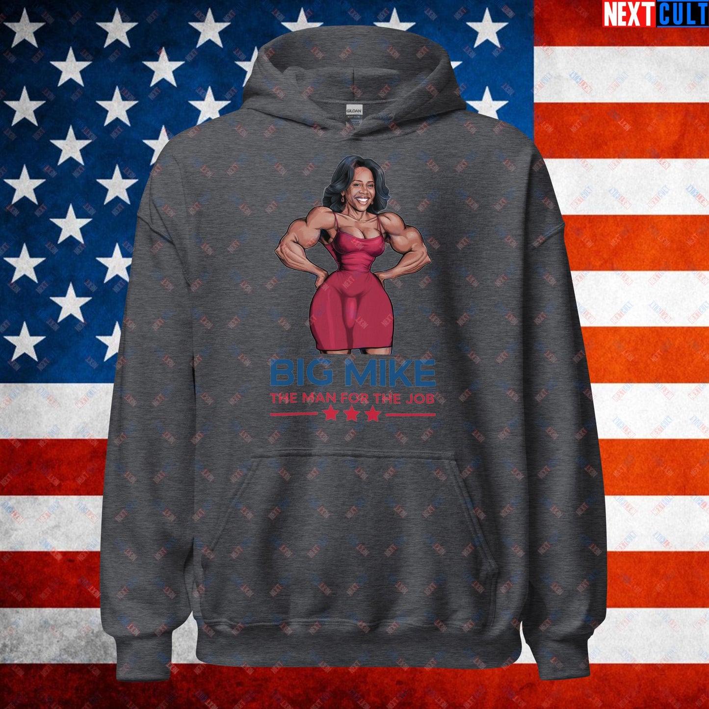 Big Mike Michelle Obama is a Man Funny Conspiracy Theory Unisex Hoodie Dark Heather Hoodies Conspiracy Theories Democrats Obama Politics Next Cult Brand