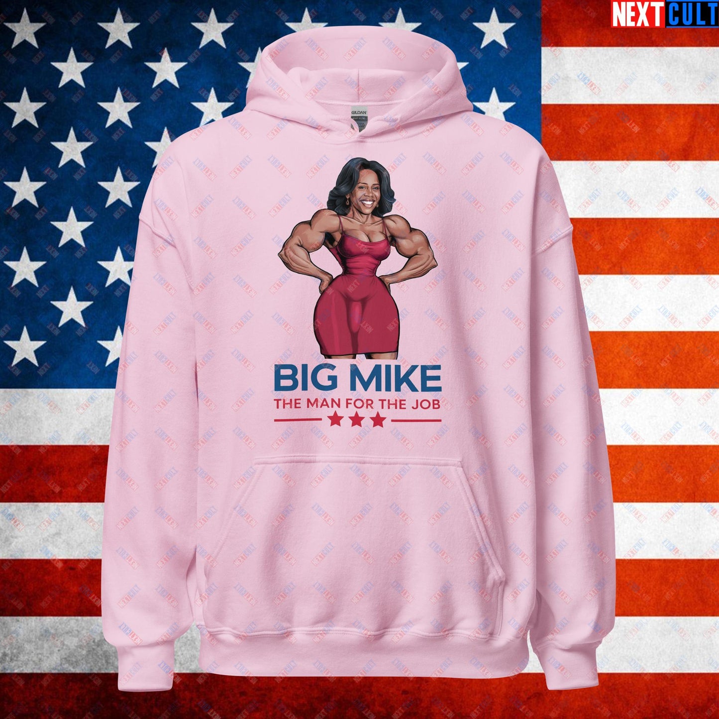 Big Mike Michelle Obama is a Man Funny Conspiracy Theory Unisex Hoodie Light Pink Hoodies Conspiracy Theories Democrats Obama Politics Next Cult Brand