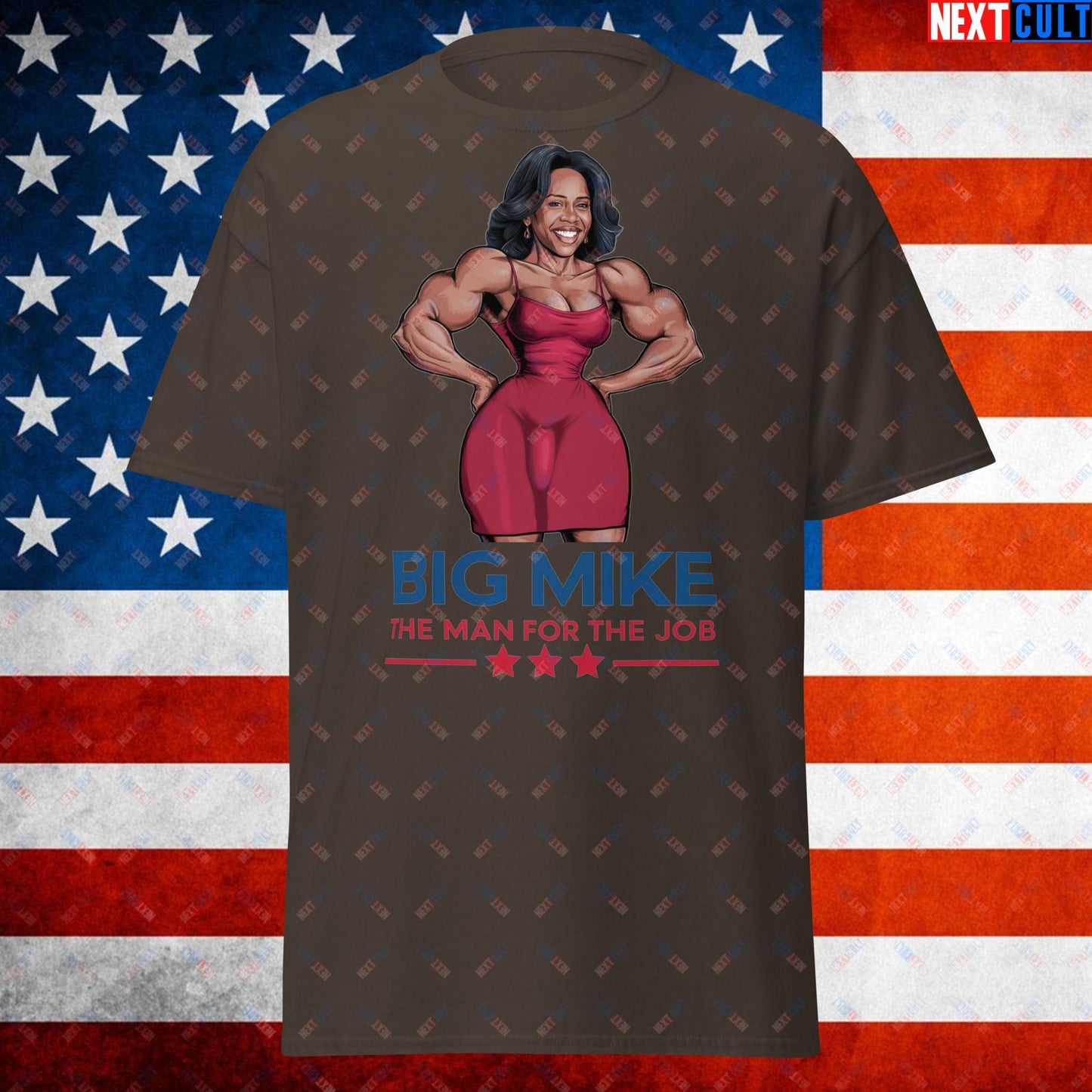 Big Mike Michelle Obama is a Man Funny Conspiracy Theory Unisex tee Dark Chocolate T-shirts Conspiracy Theories Democrats Obama Politics Next Cult Brand
