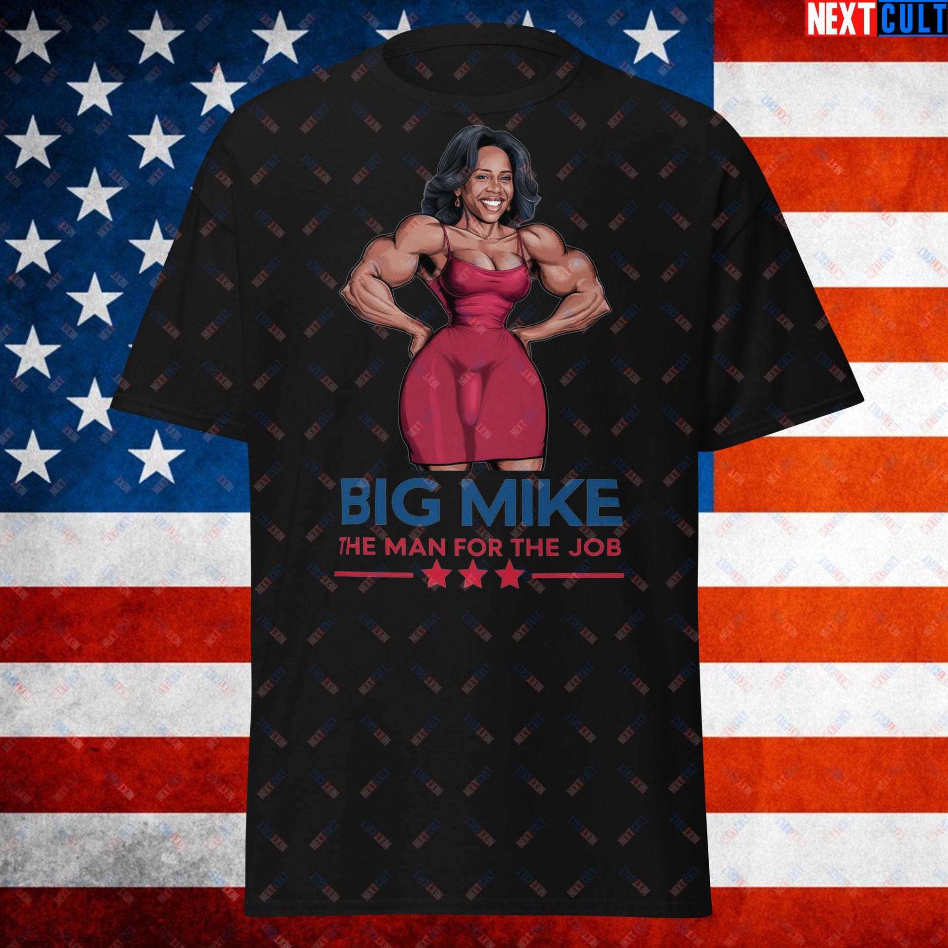 Big Mike Michelle Obama is a Man Funny Conspiracy Theory Unisex tee Black T-shirts Conspiracy Theories Democrats Obama Politics Next Cult Brand