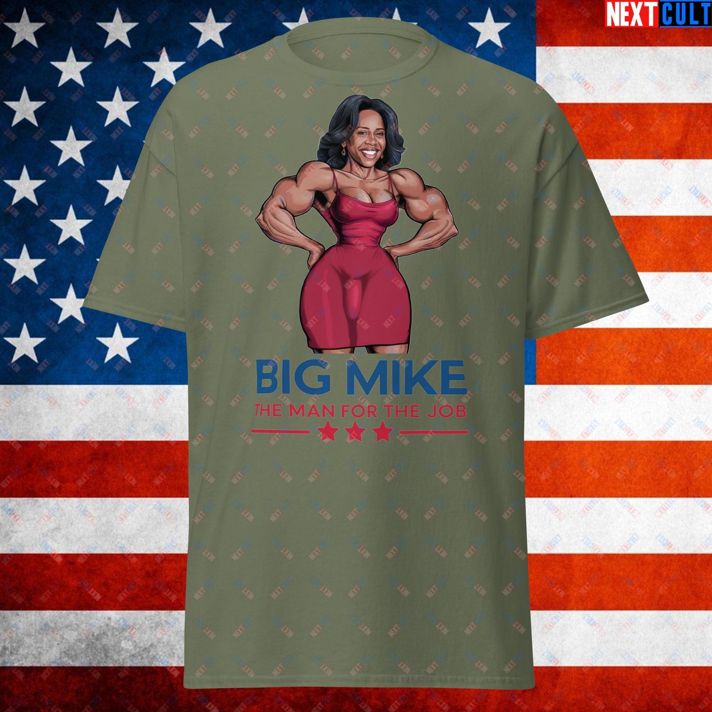 Big Mike Michelle Obama is a Man Funny Conspiracy Theory Unisex tee Military Green T-shirts Conspiracy Theories Democrats Obama Politics Next Cult Brand