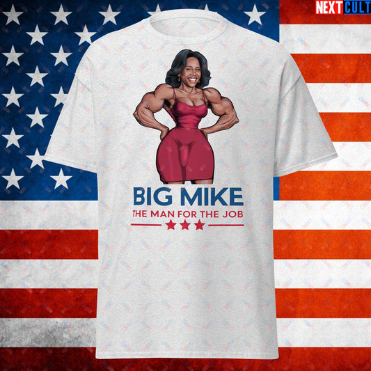 Big Mike Michelle Obama is a Man Funny Conspiracy Theory Unisex tee Ash T-shirts Conspiracy Theories Democrats Obama Politics Next Cult Brand