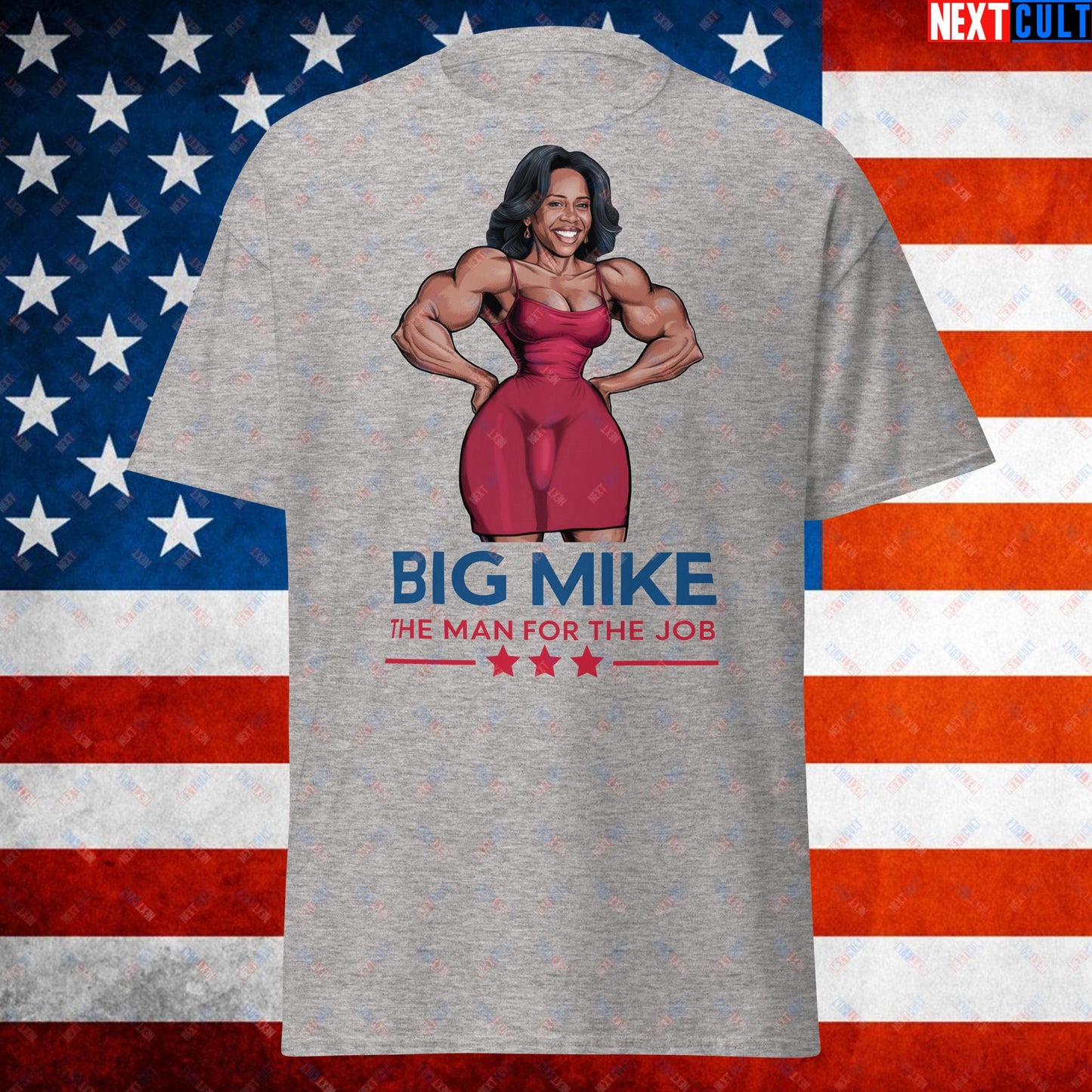 Big Mike Michelle Obama is a Man Funny Conspiracy Theory Unisex tee Sport Grey T-shirts Conspiracy Theories Democrats Obama Politics Next Cult Brand
