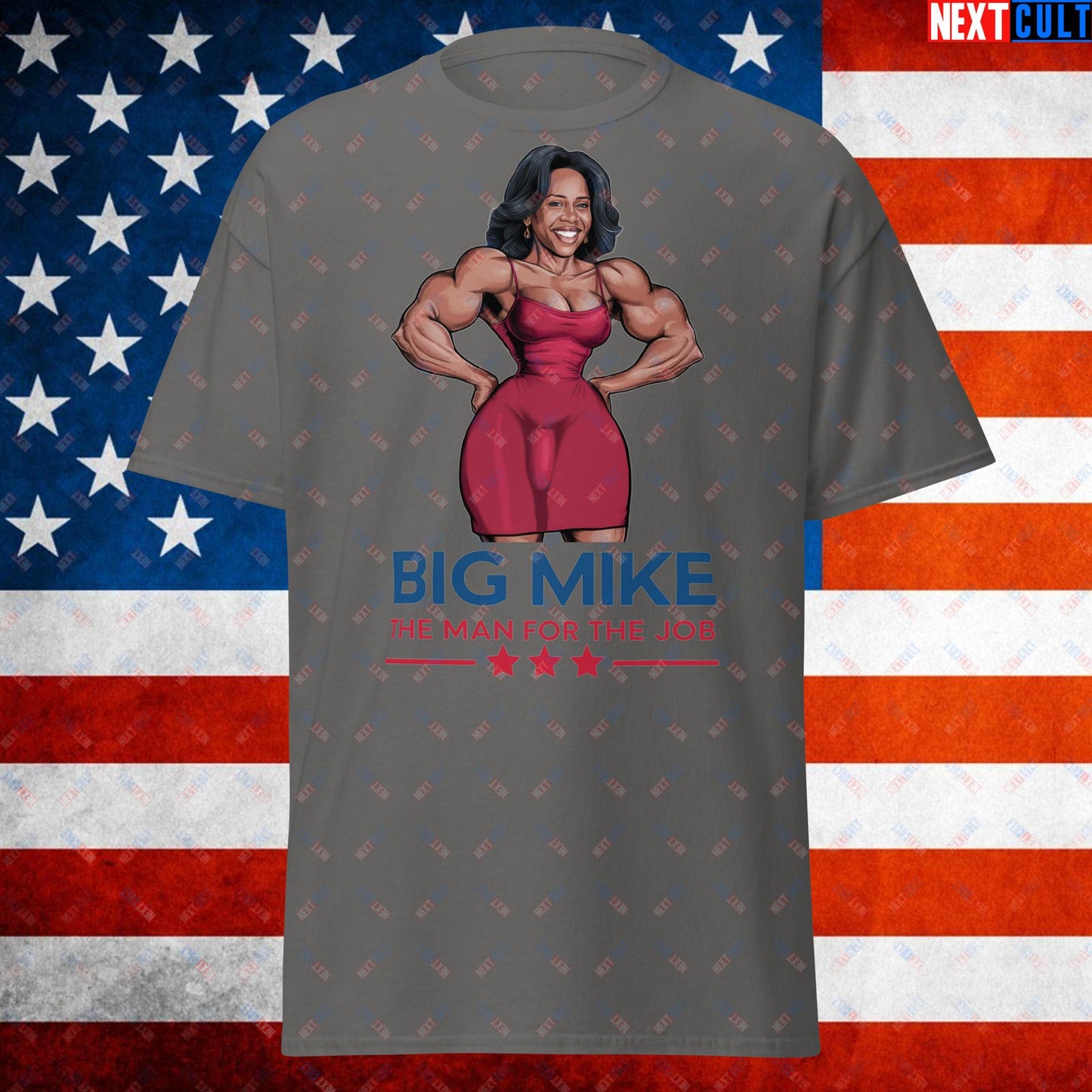 Big Mike Michelle Obama is a Man Funny Conspiracy Theory Unisex tee Charcoal T-shirts Conspiracy Theories Democrats Obama Politics Next Cult Brand