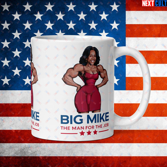 Big Mike Michelle Obama is a Man Funny Conspiracy Theory White glossy mug Default Title Mugs Conspiracy Theories Democrats Obama Politics Next Cult Brand