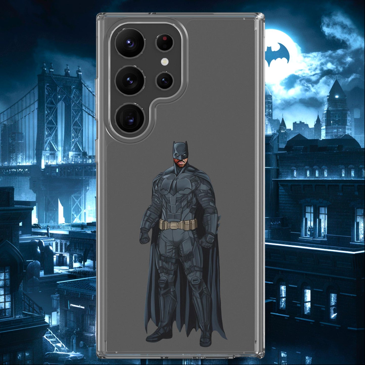 Black Batman Blackman Superheroes Clear Case for Samsung Samsung Galaxy S23 Ultra Mobile Phone Cases Batman Movies Superheroes Next Cult Brand