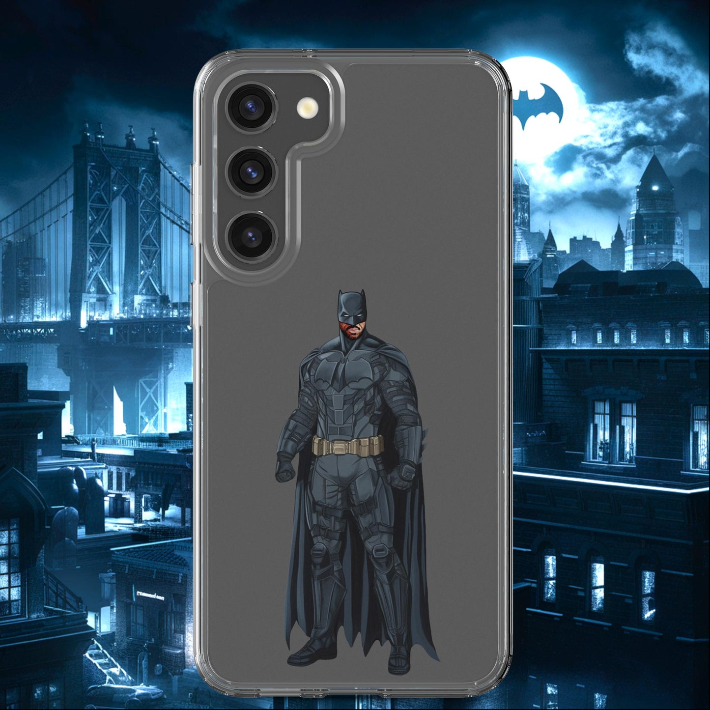 Black Batman Blackman Superheroes Clear Case for Samsung Samsung Galaxy S23 Plus Mobile Phone Cases Batman Movies Superheroes Next Cult Brand