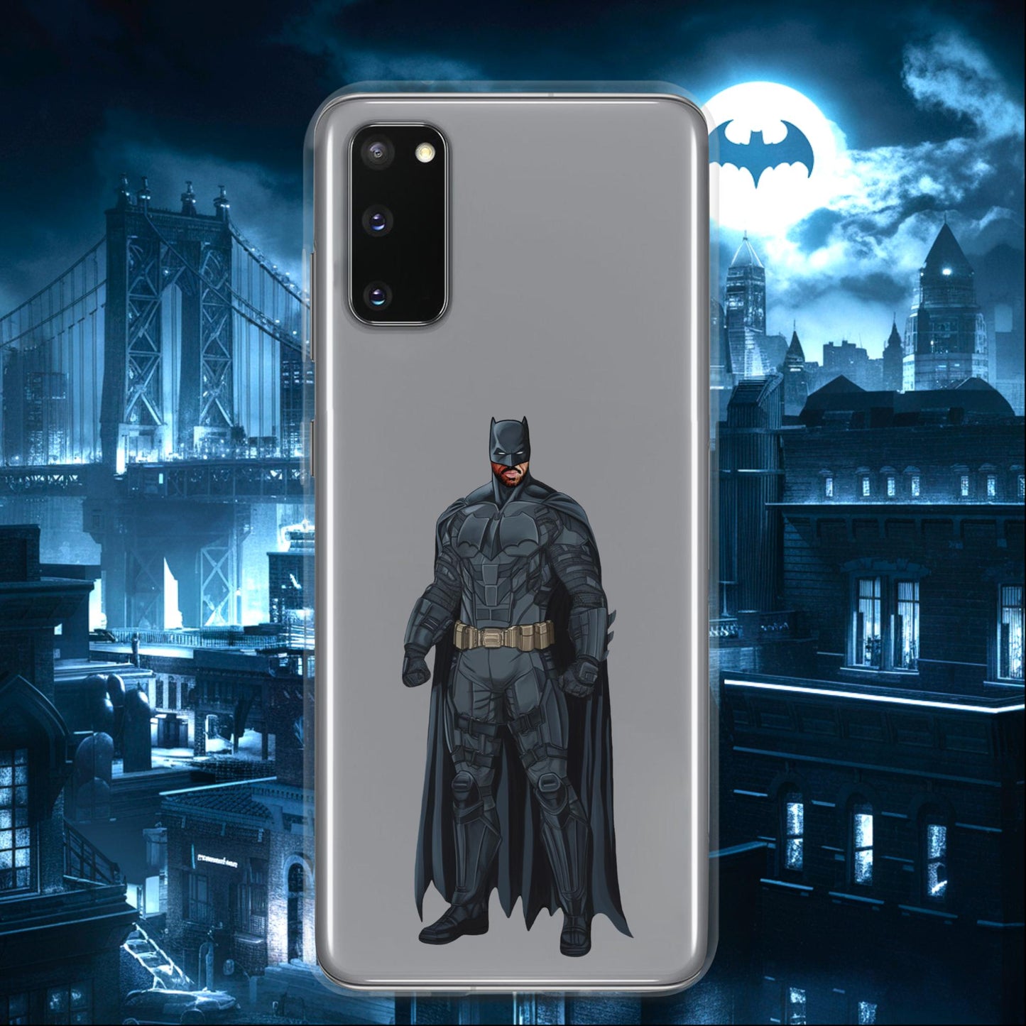 Black Batman Blackman Superheroes Clear Case for Samsung Samsung Galaxy S20 Mobile Phone Cases Batman Movies Superheroes Next Cult Brand