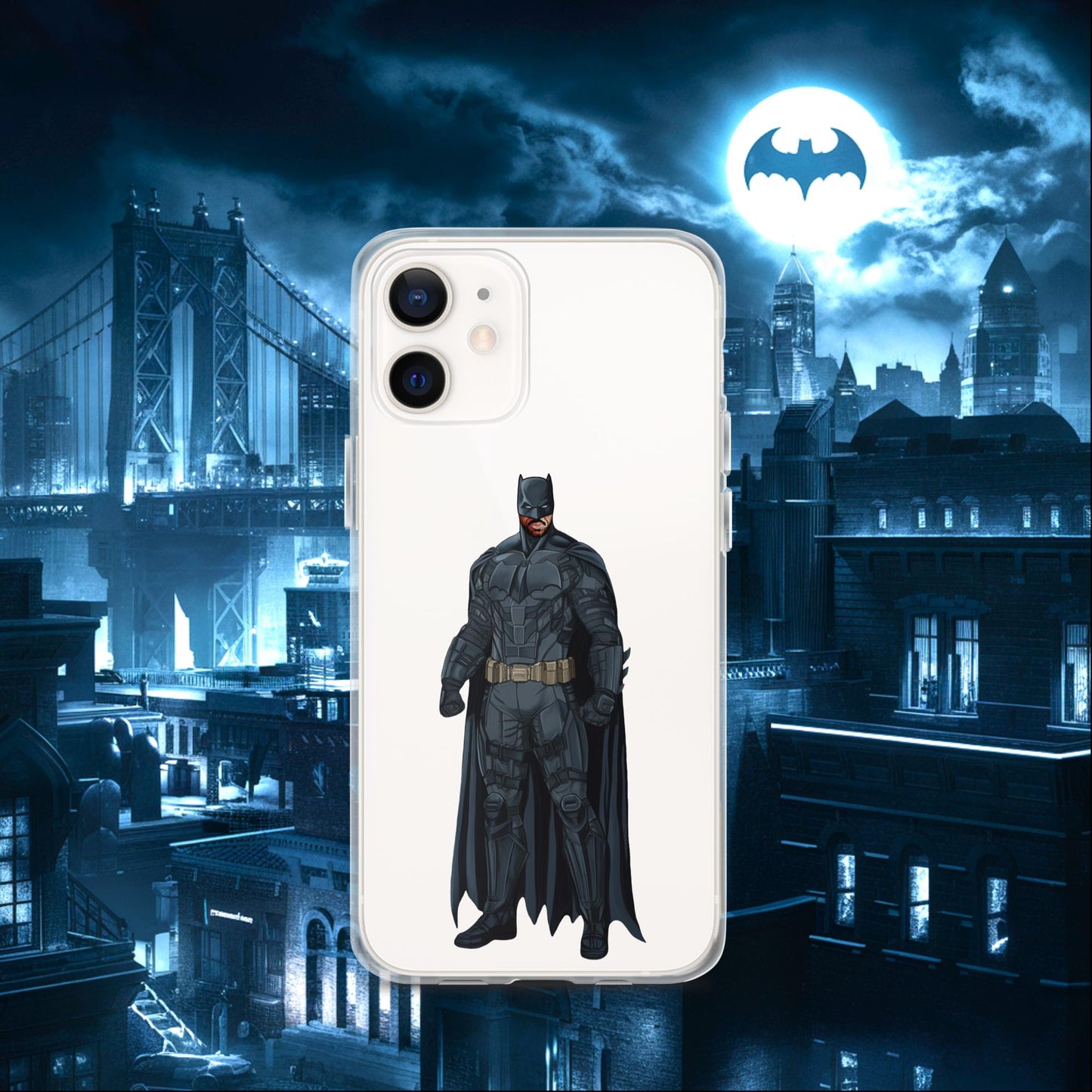 Black Batman Blackman Superheroes Clear Case for iPhone iPhone 12 mini Mobile Phone Cases Batman Movies Superheroes Next Cult Brand