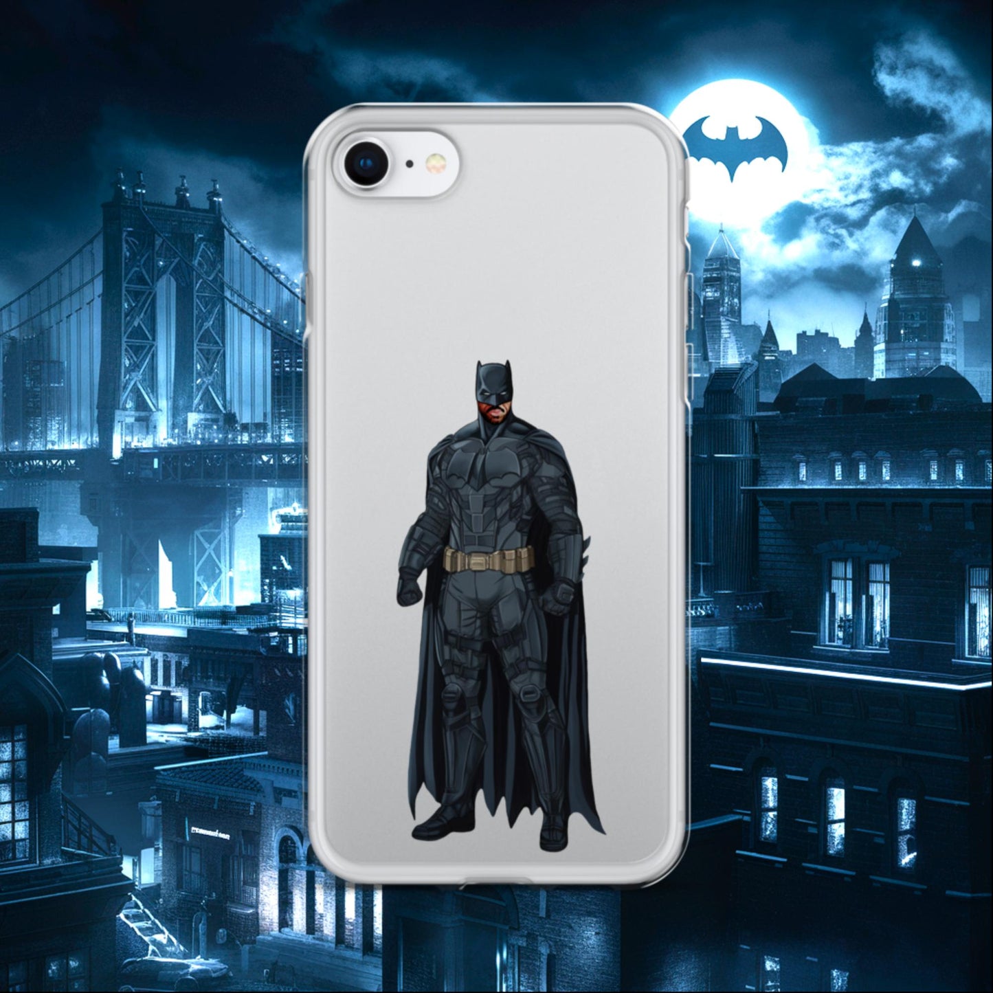 Black Batman Blackman Superheroes Clear Case for iPhone iPhone SE Mobile Phone Cases Batman Movies Superheroes Next Cult Brand