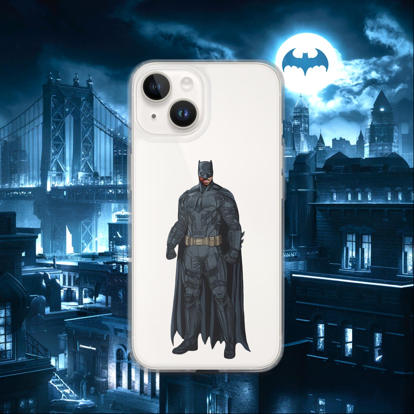 Black Batman Blackman Superheroes Clear Case for iPhone iPhone 14 Mobile Phone Cases Batman Movies Superheroes Next Cult Brand