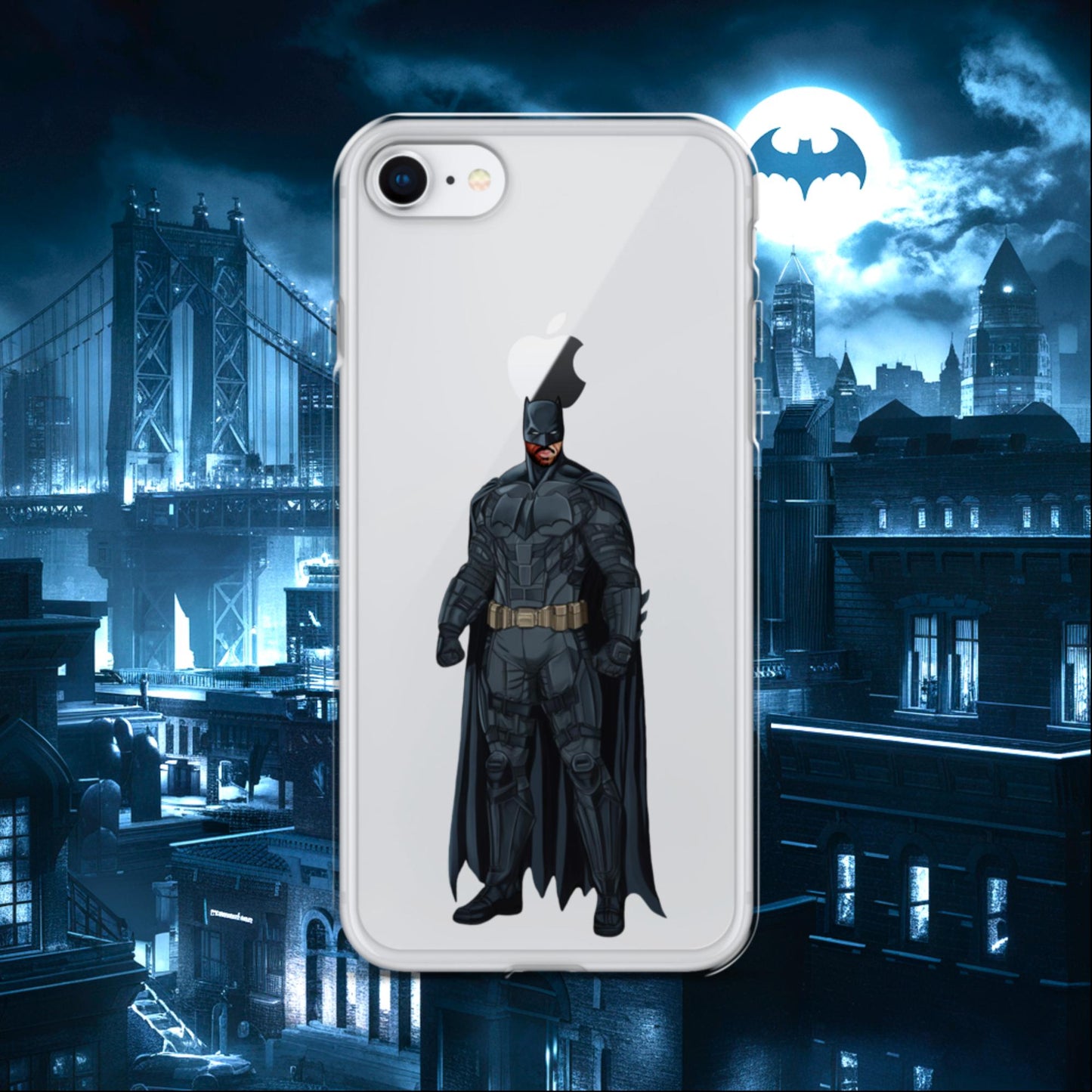 Black Batman Blackman Superheroes Clear Case for iPhone iPhone 7 8 Mobile Phone Cases Batman Movies Superheroes Next Cult Brand