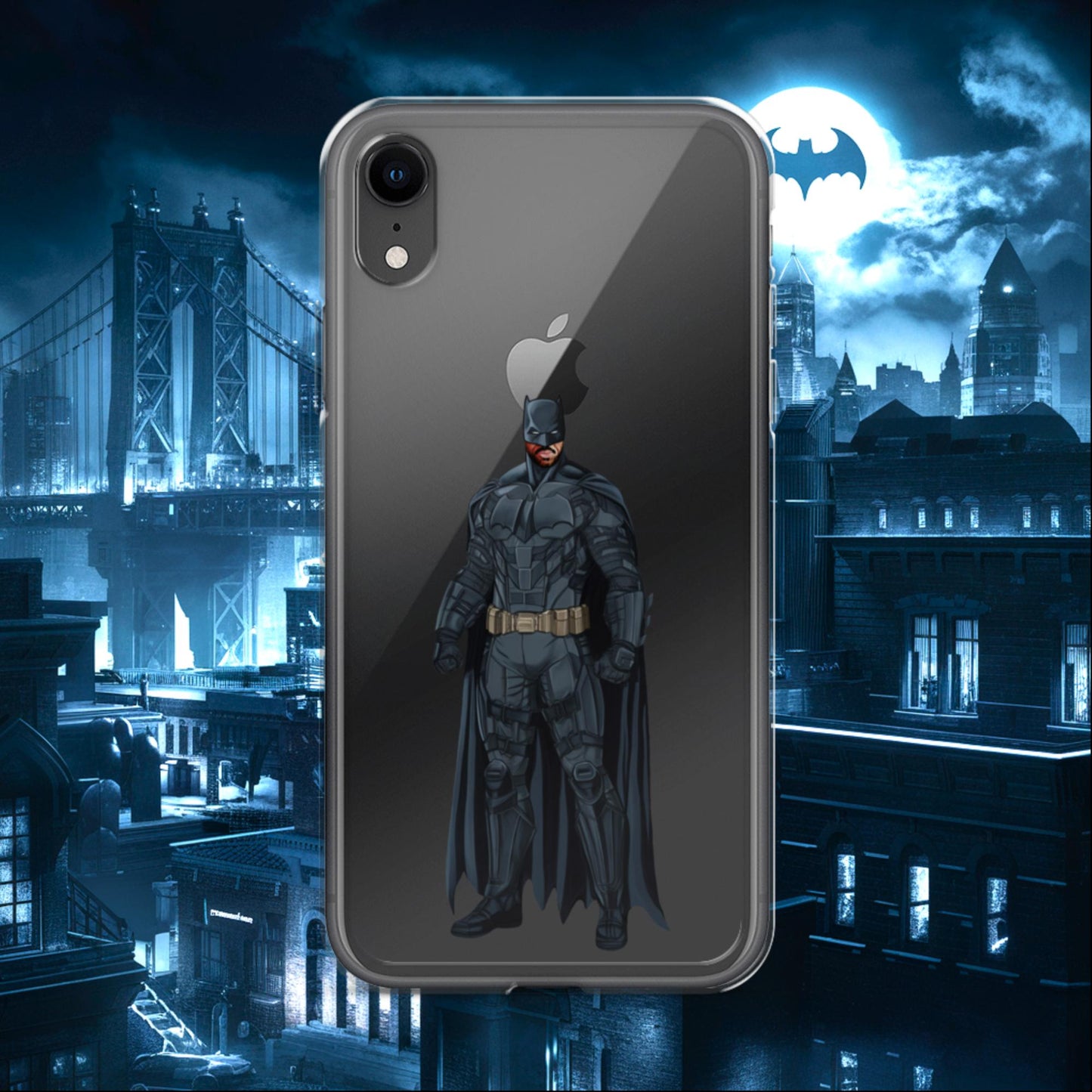 Black Batman Blackman Superheroes Clear Case for iPhone iPhone XR Mobile Phone Cases Batman Movies Superheroes Next Cult Brand