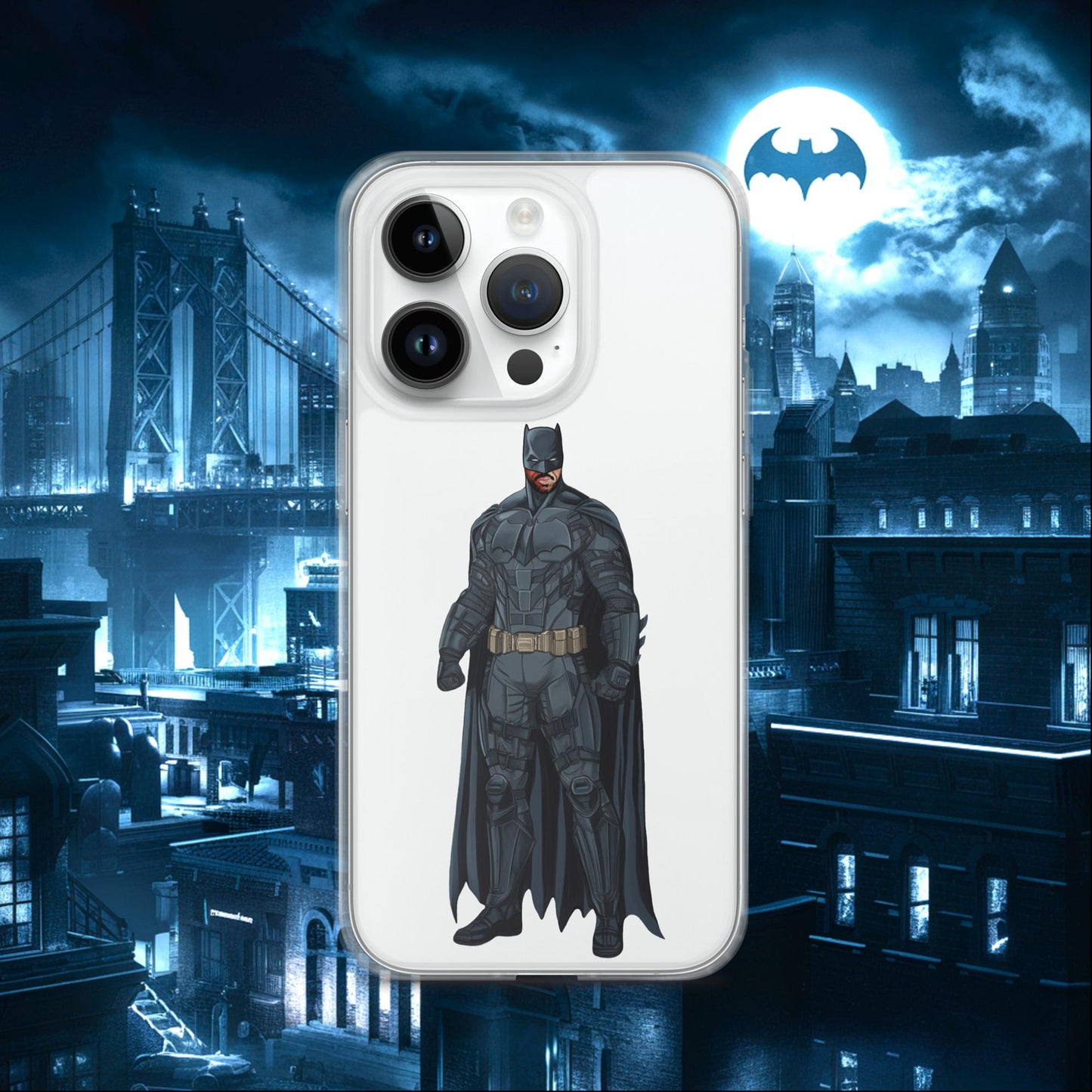 Black Batman Blackman Superheroes Clear Case for iPhone iPhone 14 Pro Mobile Phone Cases Batman Movies Superheroes Next Cult Brand