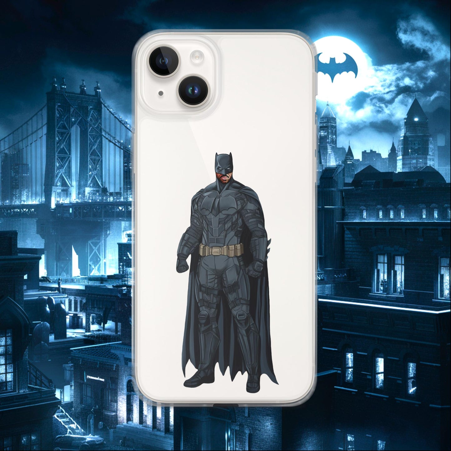 Black Batman Blackman Superheroes Clear Case for iPhone iPhone 14 Plus Mobile Phone Cases Batman Movies Superheroes Next Cult Brand