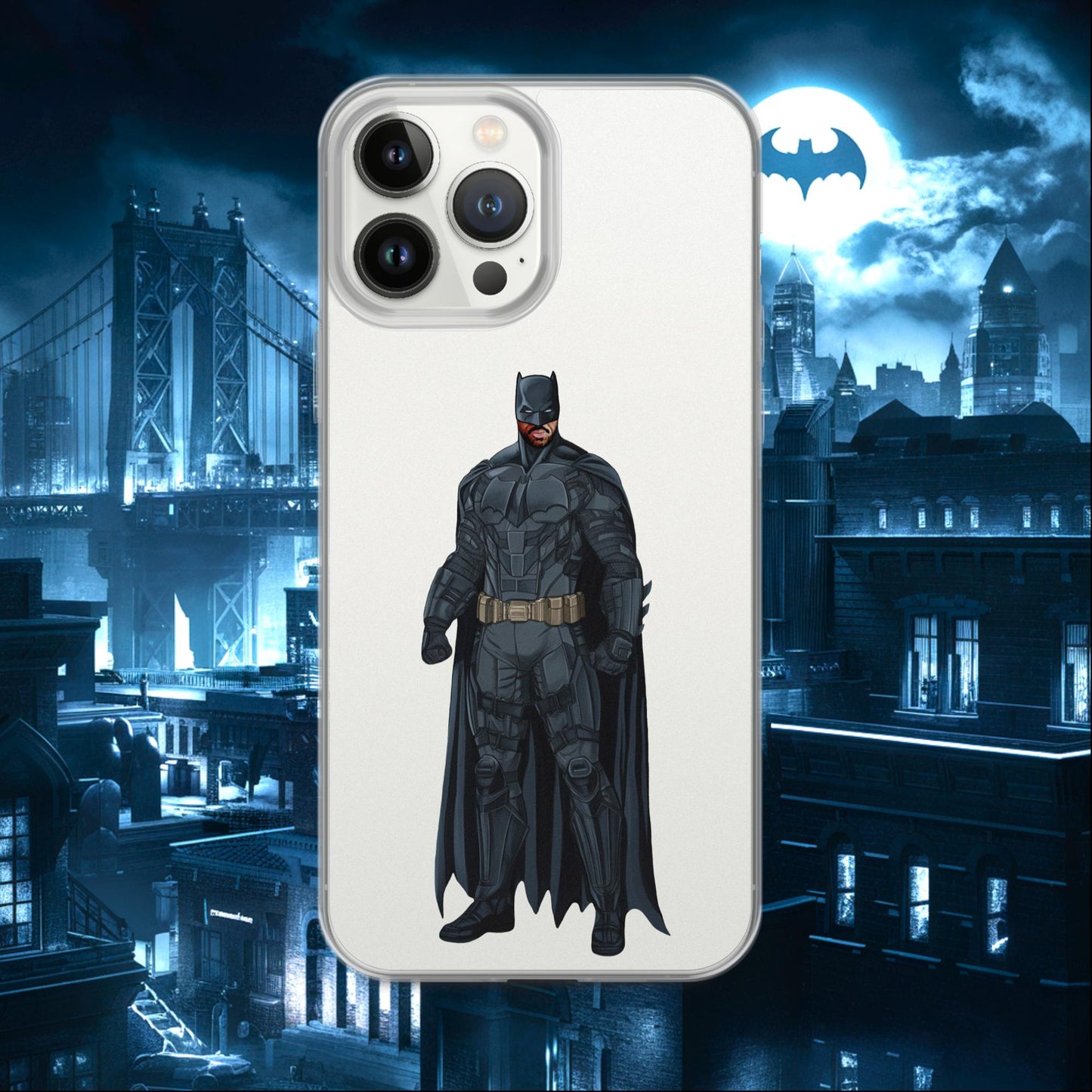 Black Batman Blackman Superheroes Clear Case for iPhone iPhone 13 Pro Max Mobile Phone Cases Batman Movies Superheroes Next Cult Brand