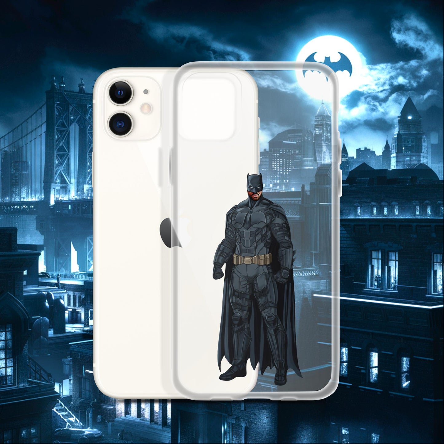 Black Batman Blackman Superheroes Clear Case for iPhone iPhone 11 Mobile Phone Cases Batman Movies Superheroes Next Cult Brand
