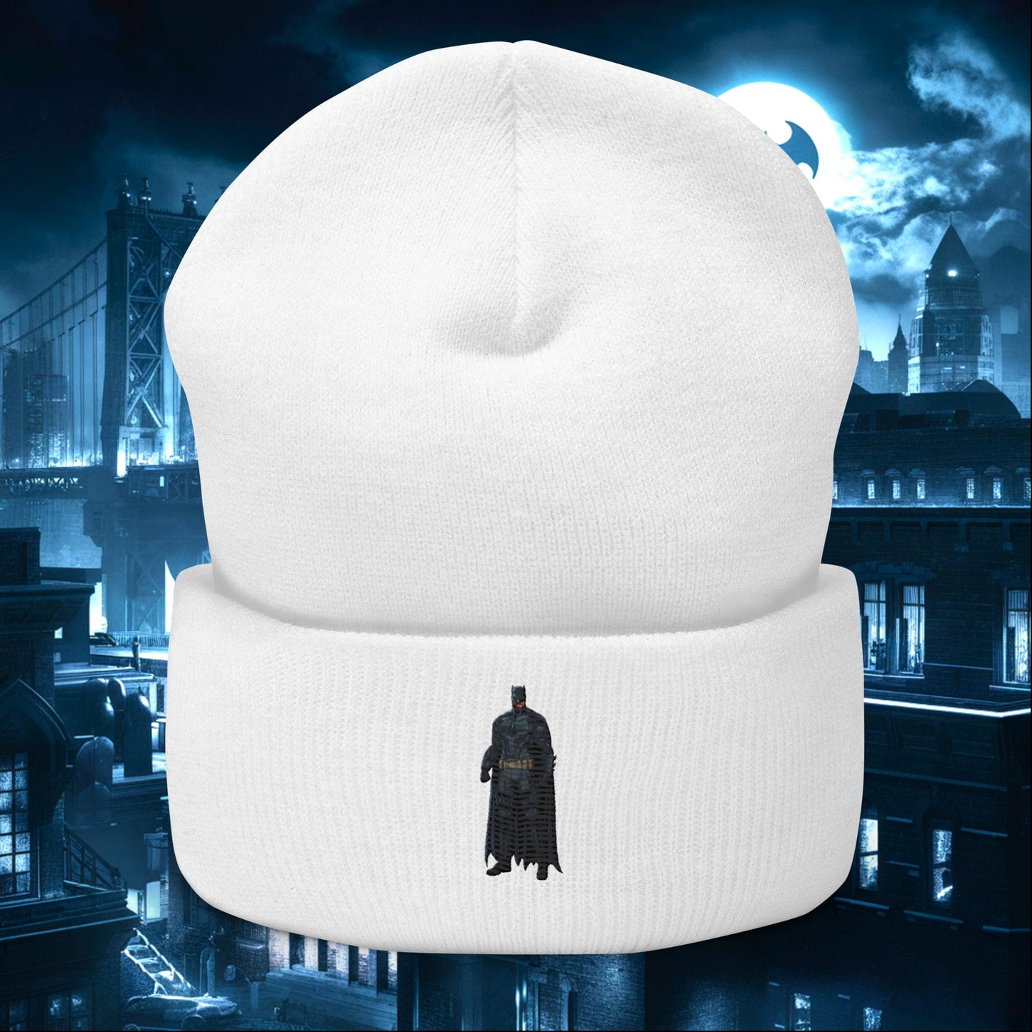 Black Batman Blackman Superheroes Cuffed Beanie White Hats Batman Movies Superheroes Next Cult Brand