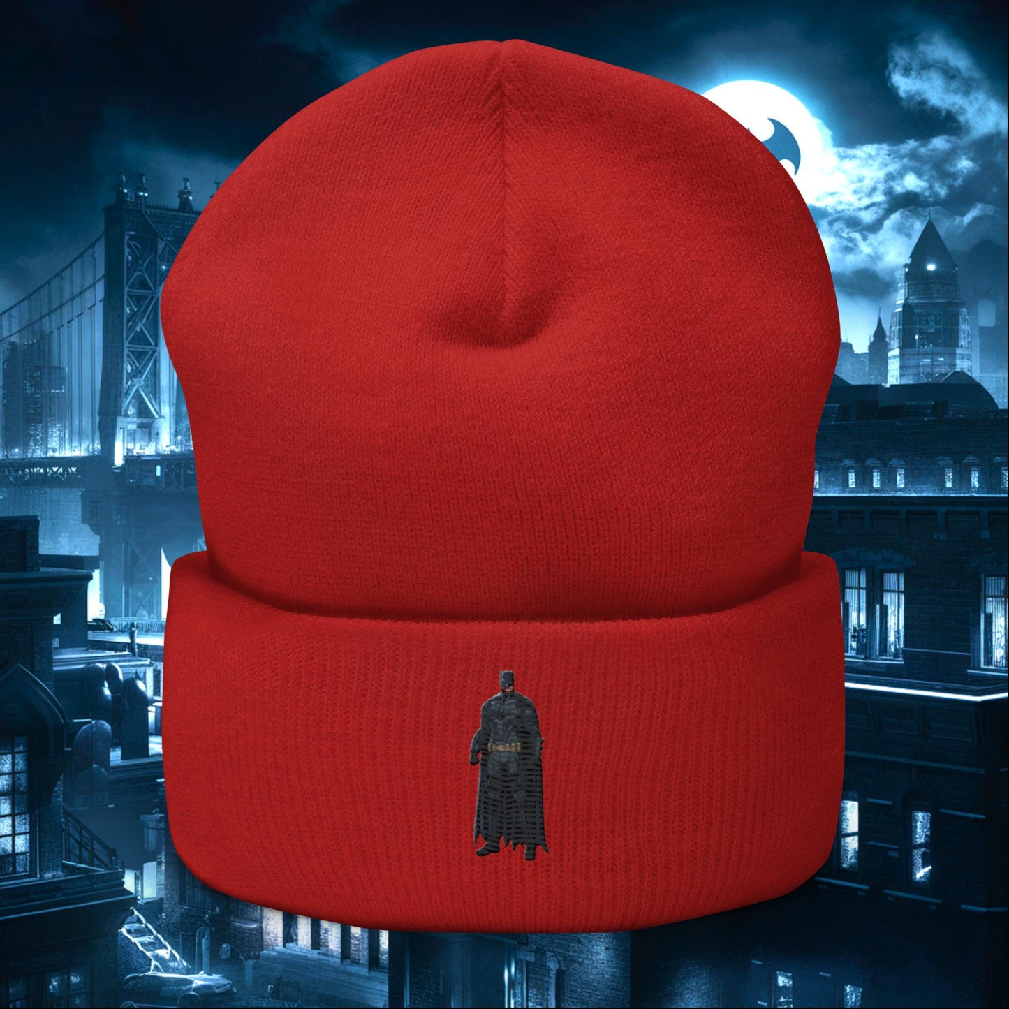 Black Batman Blackman Superheroes Cuffed Beanie Red Hats Batman Movies Superheroes Next Cult Brand