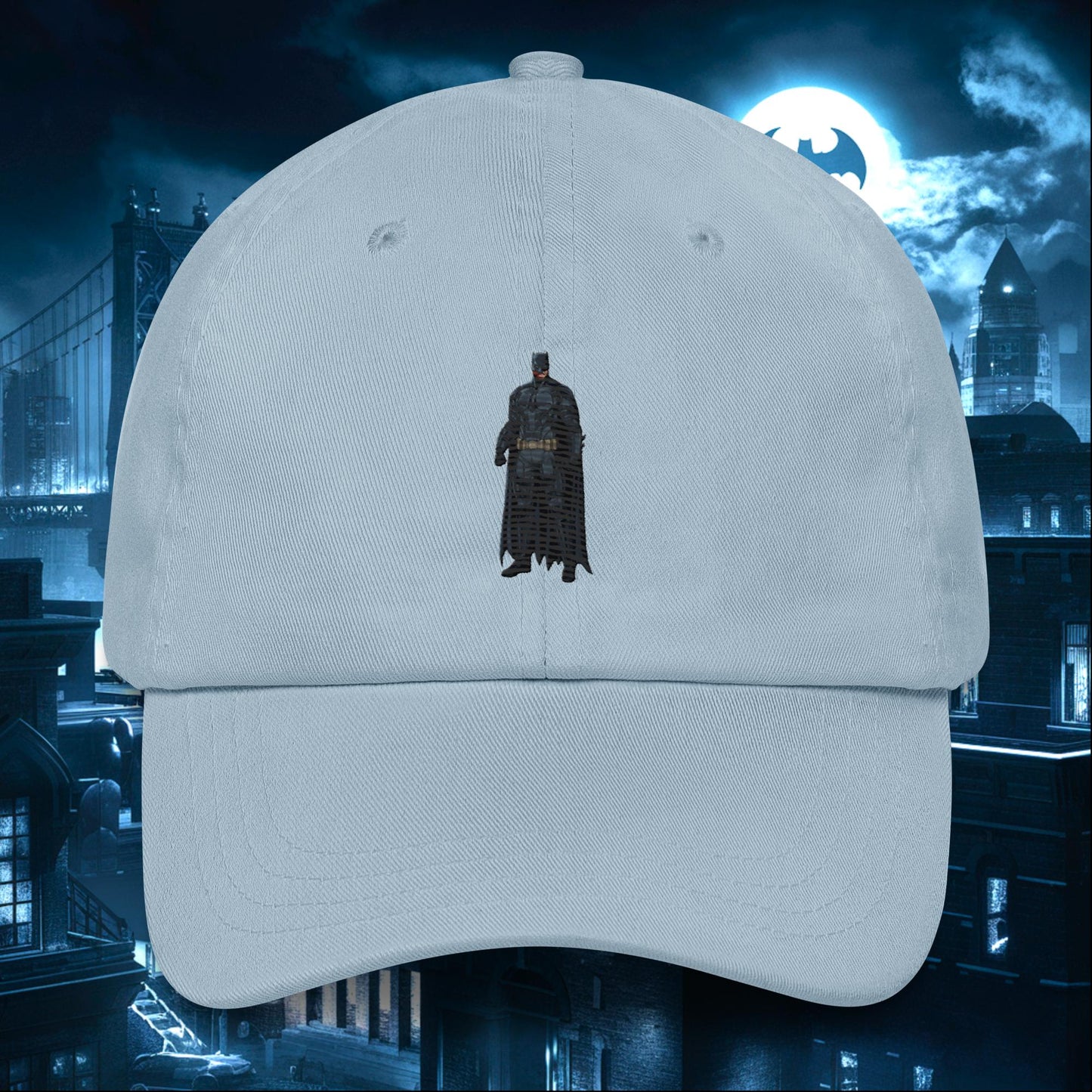 Black Batman Blackman Superheroes Dad hat Light Blue Hats Batman Movies Superheroes Next Cult Brand