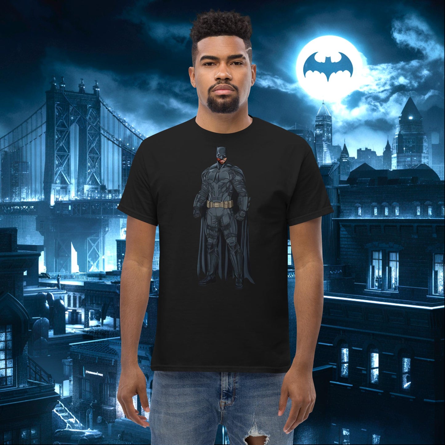 Black Batman Blackman Superheroes tee Black T-shirts Batman Movies Superheroes Next Cult Brand