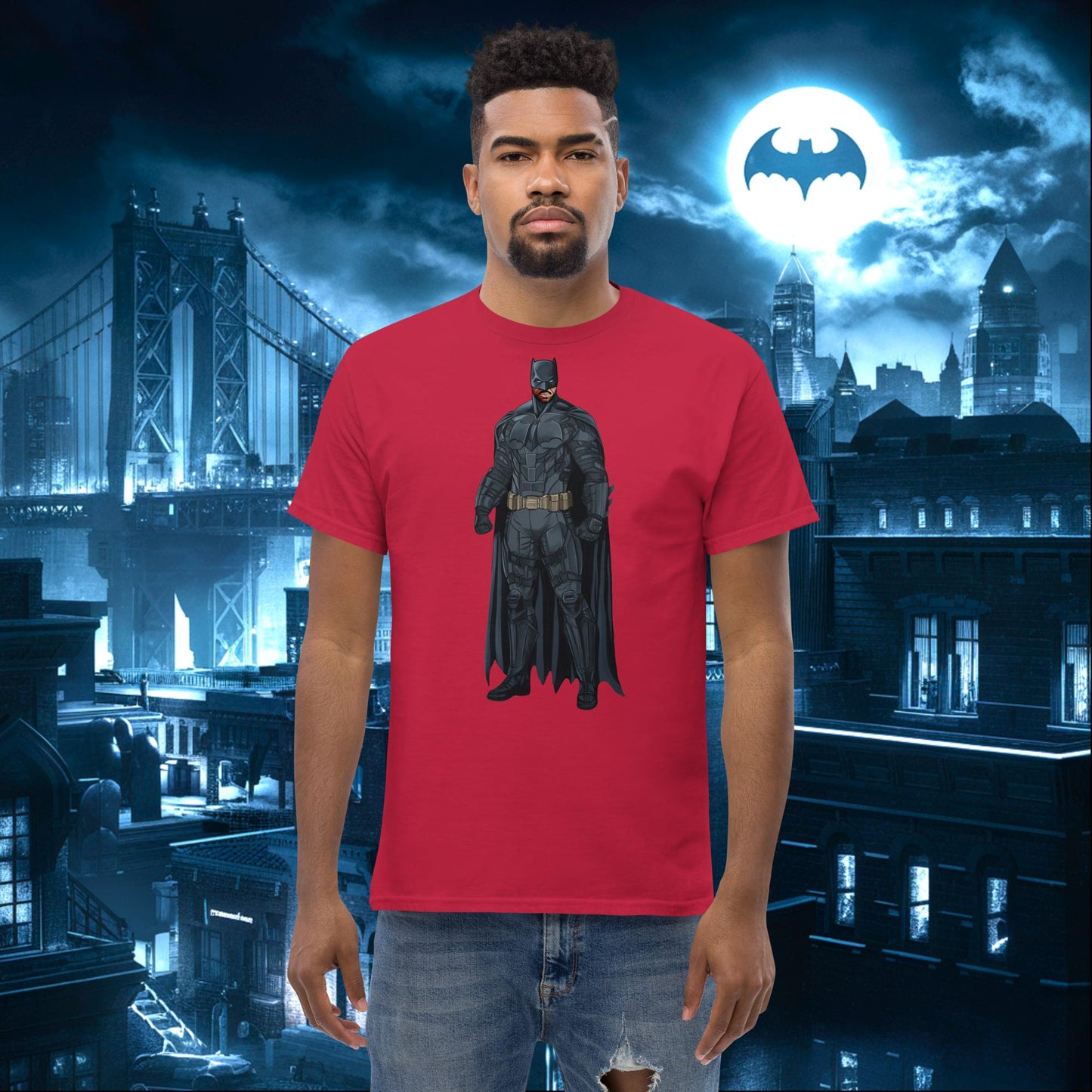 Black Batman Blackman Superheroes tee Cardinal T-shirts Batman Movies Superheroes Next Cult Brand