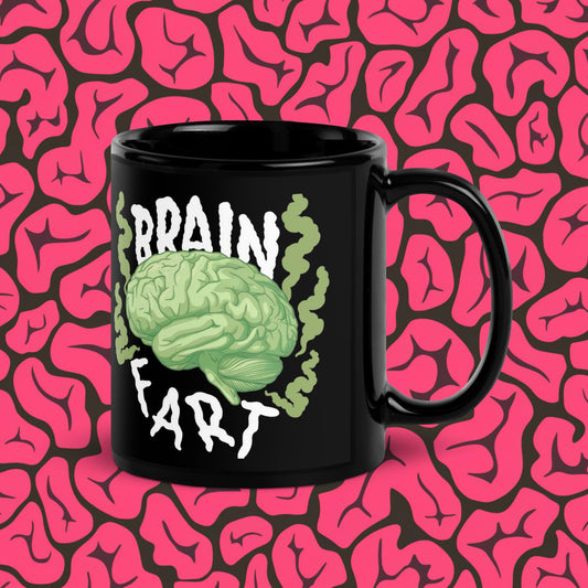 Brain Fart Black Glossy Mug Default Title Mugs Brains Feelings Life Math Next Cult Brand