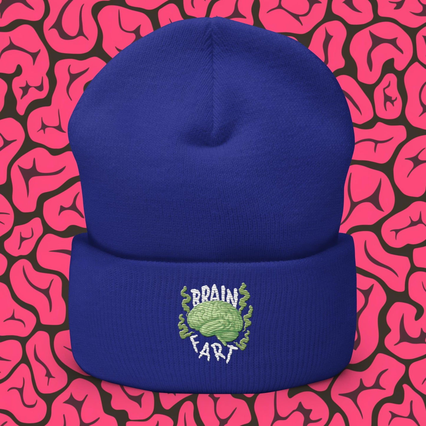 Brain Fart Cuffed Beanie Royal Hats Brains Feelings Life Math Next Cult Brand