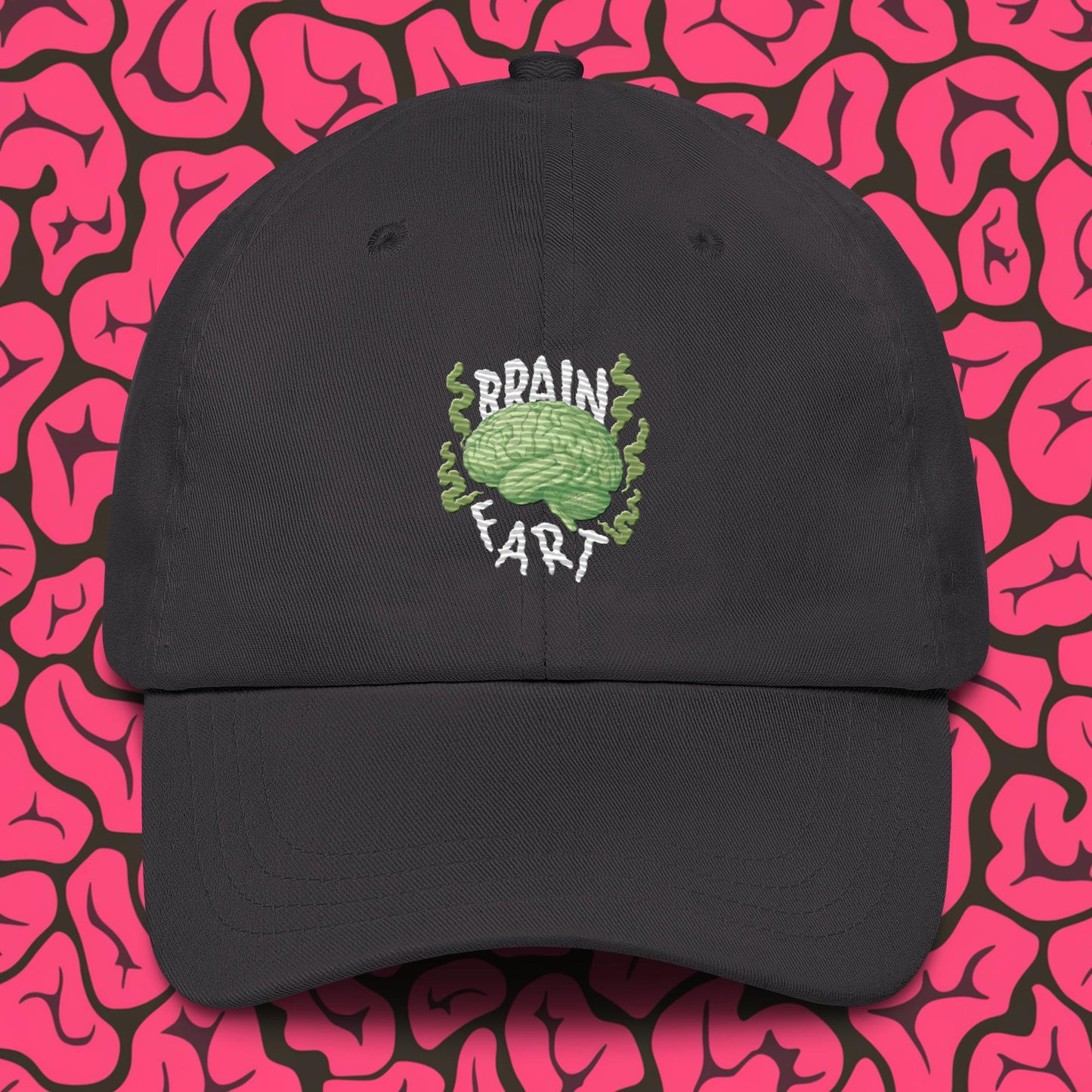 Brain Fart Dad hat Dark Grey Hats Brains Feelings Life Math Next Cult Brand