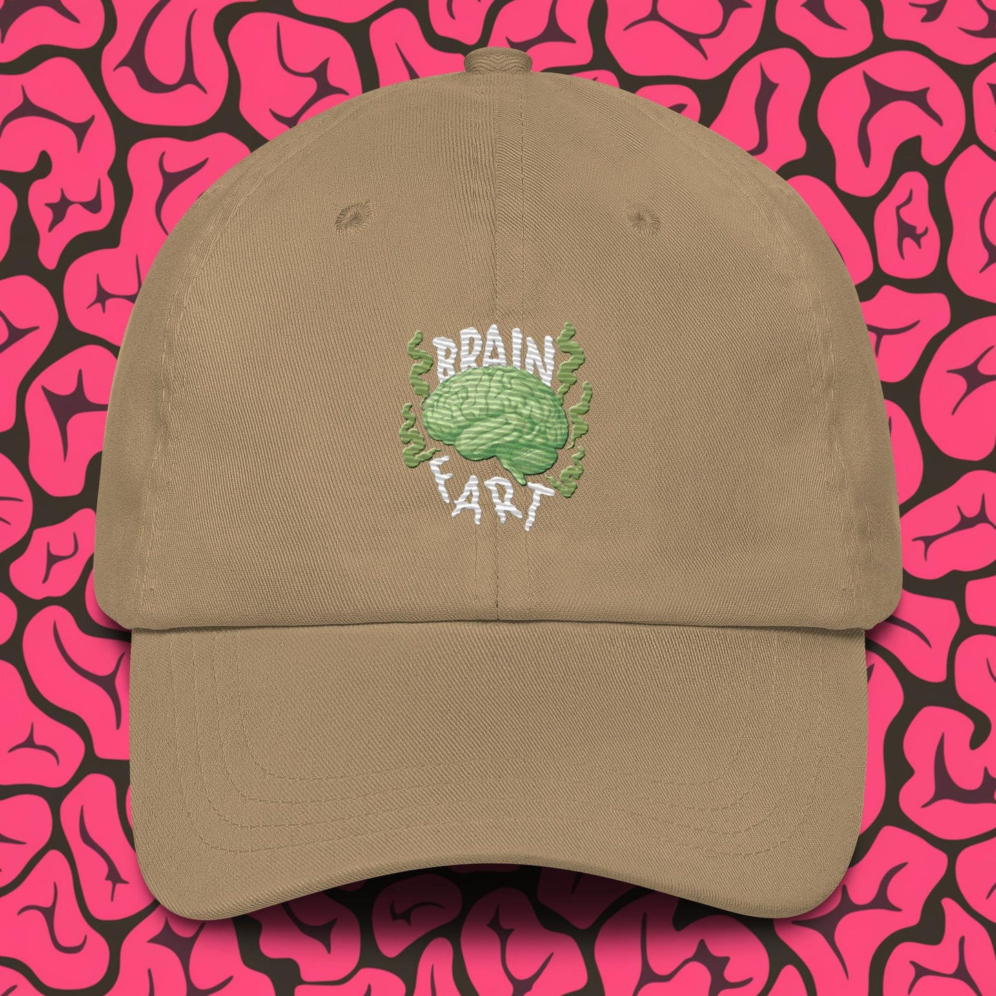 Brain Fart Dad hat Khaki Hats Brains Feelings Life Math Next Cult Brand