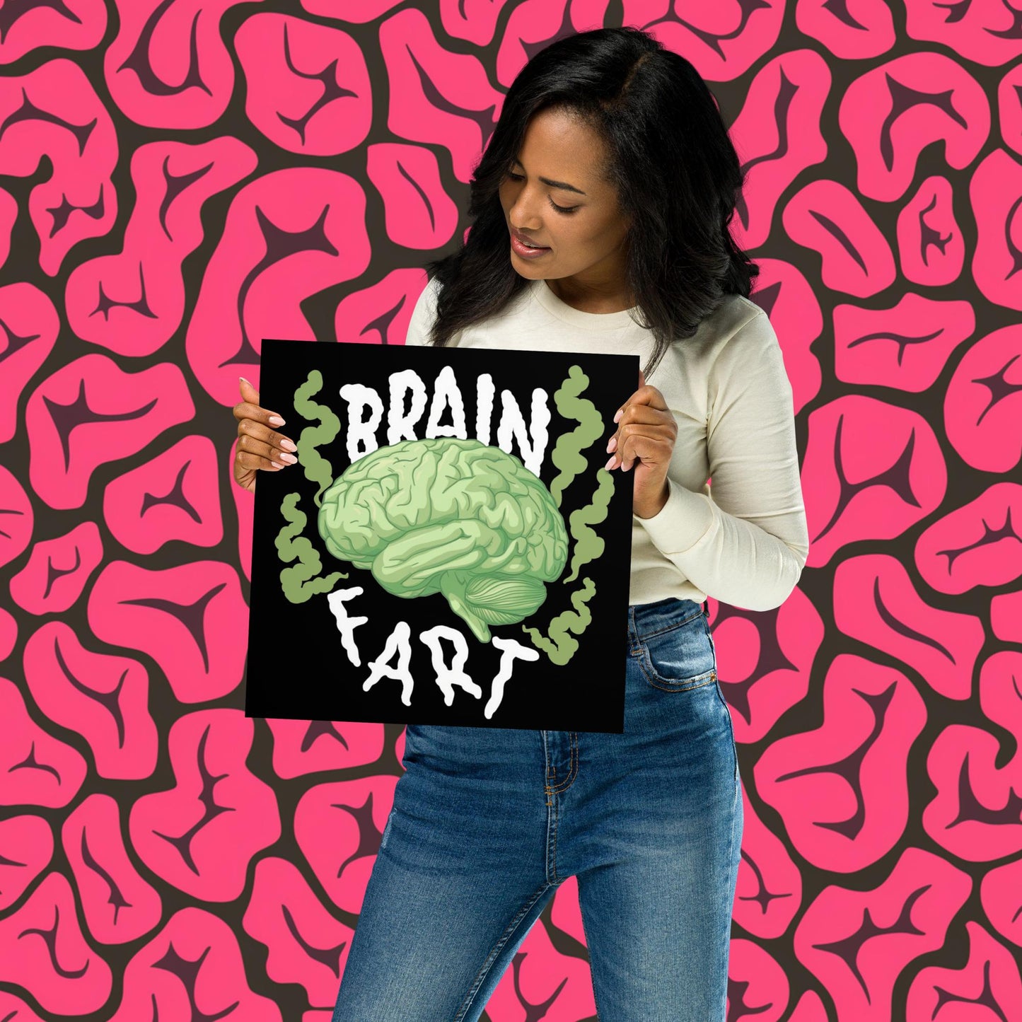 Brain Fart Poster 12″×12″ Posters Brains Feelings Life Math Next Cult Brand