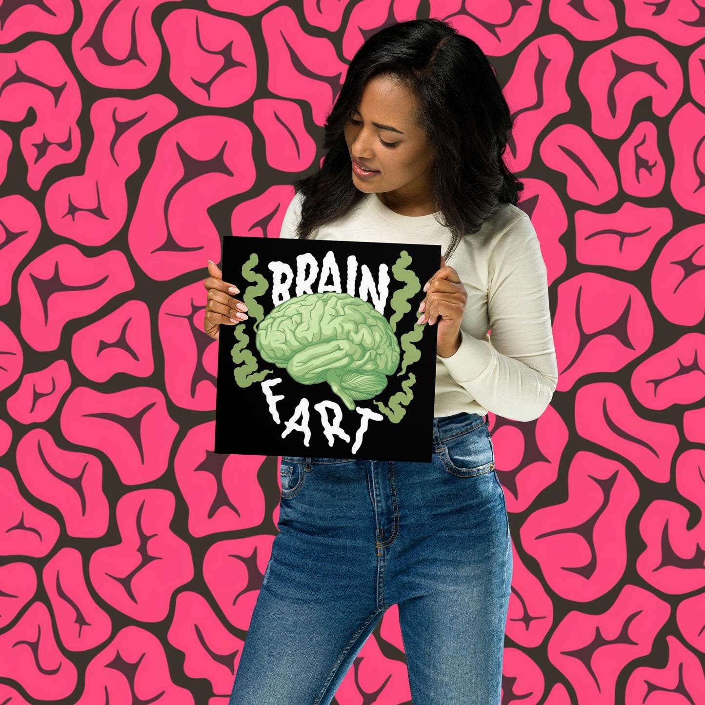 Brain Fart Poster 10″×10″ Posters Brains Feelings Life Math Next Cult Brand