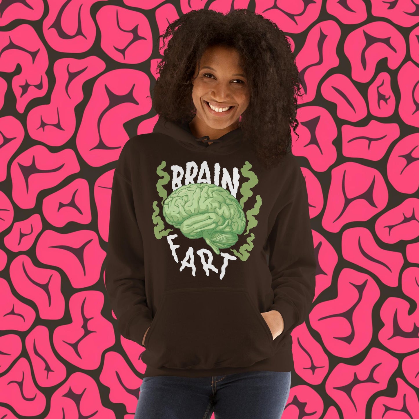 Brain Fart Unisex Hoodie Dark Chocolate Hoodies Brains Feelings Life Math Next Cult Brand