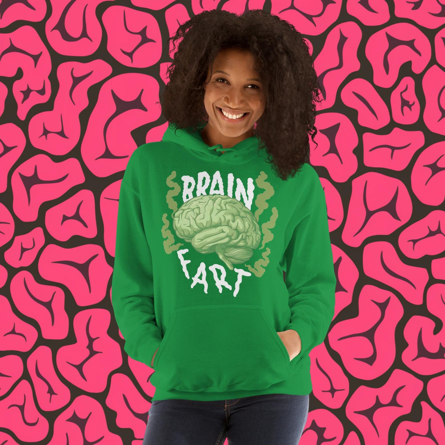 Brain Fart Unisex Hoodie Irish Green Hoodies Brains Feelings Life Math Next Cult Brand
