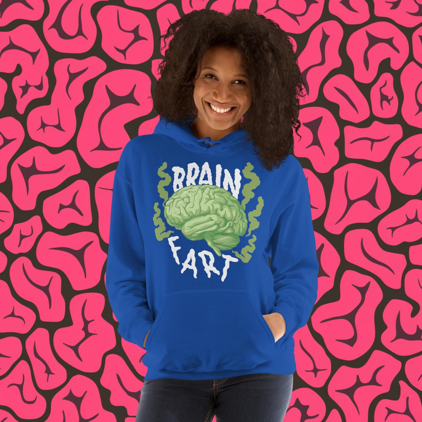 Brain Fart Unisex Hoodie Royal Hoodies Brains Feelings Life Math Next Cult Brand