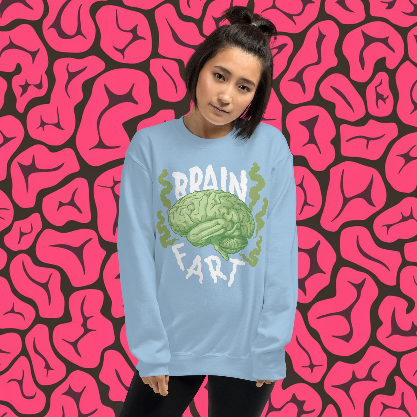 Brain Fart Unisex Sweatshirt Light Blue Sweatshirts Brains Feelings Life Math Next Cult Brand