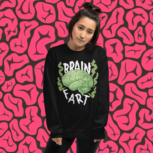 Brain Fart Unisex Sweatshirt Black Sweatshirts Brains Feelings Life Math Next Cult Brand