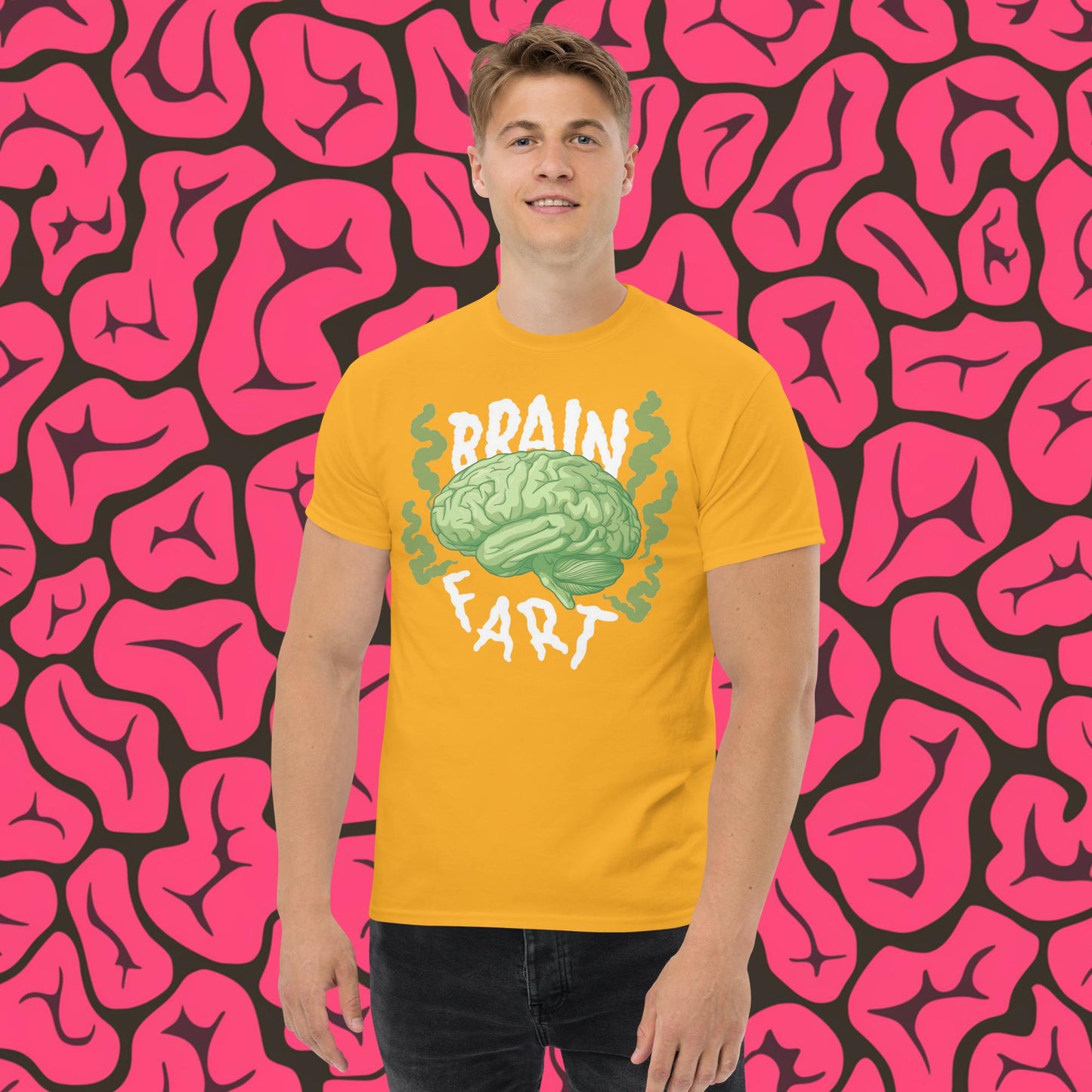 Brain Fart Unisex tee Gold T-shirts Brains Feelings Life Math Next Cult Brand