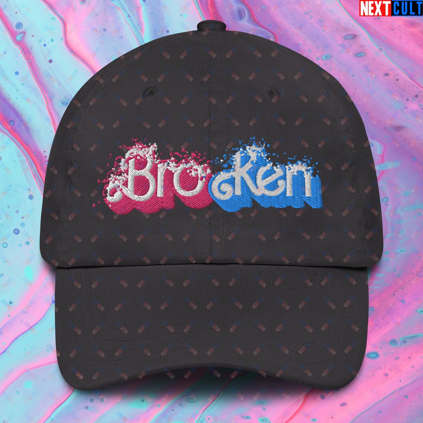 BroKen Funny Ken Barbie Movie Dad hat Dark Grey Hats Barbie Ken Movies Next Cult Brand