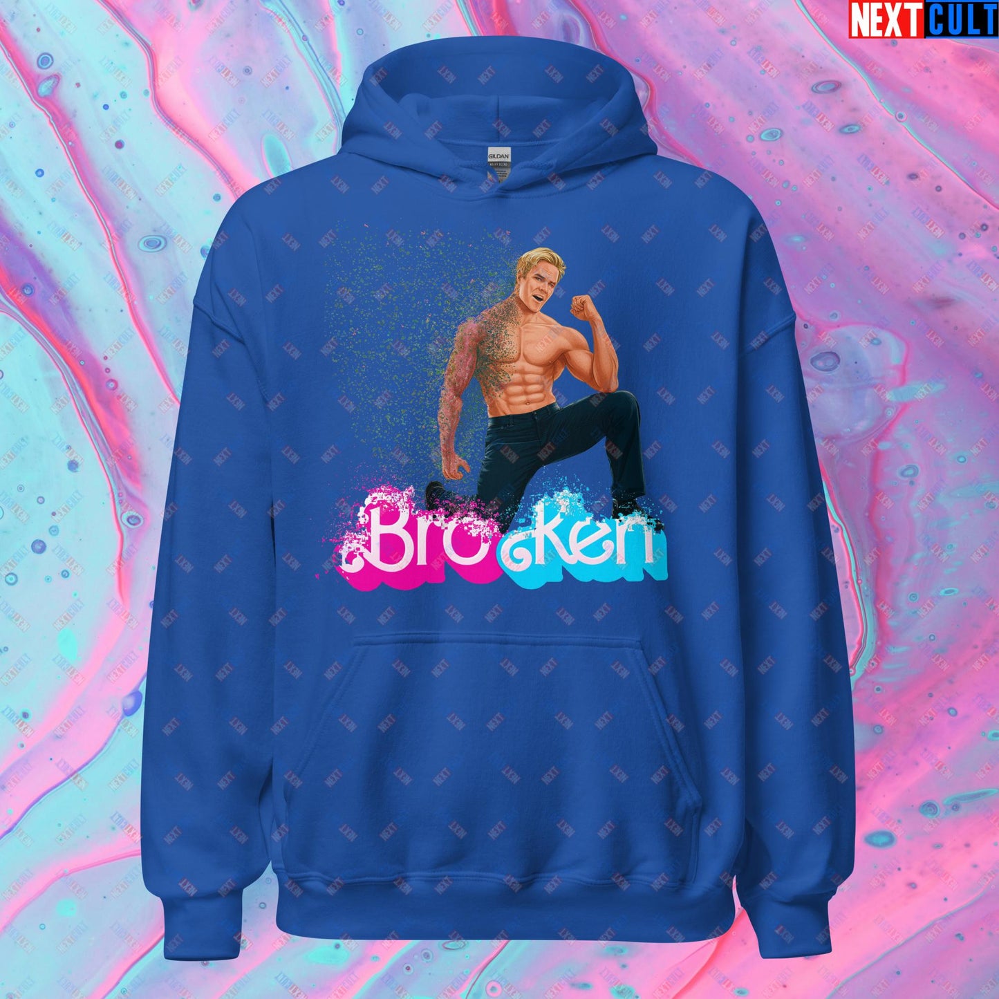 BroKen Funny Ken Barbie Movie Ryan Gosling Unisex Hoodie Royal Hoodies Barbie Ken Movies Next Cult Brand