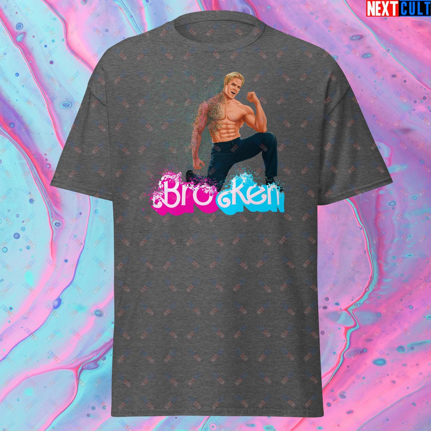 BroKen Funny Ken Barbie Movie Ryan Gosling Unisex tee Dark Heather T-shirts Barbie Ken Movies Next Cult Brand