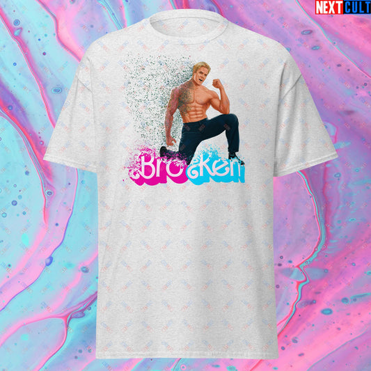 BroKen Funny Ken Barbie Movie Ryan Gosling Unisex tee Ash T-shirts Barbie Ken Movies Next Cult Brand