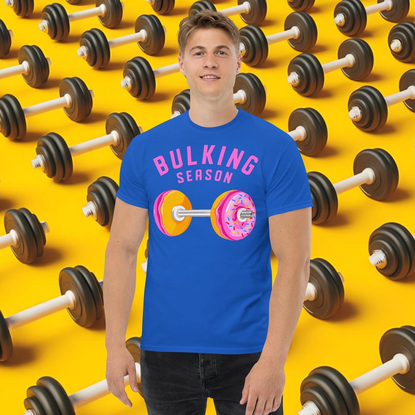 Bulking Season Donut Dumbbell Donuts Barbell Funny Bulk Diet Gym Workout Fitness Bodybuilding classic tee Royal T-shirts Bodybuilding Bulking Donuts Fast Food Fitness Gym Pump Cover Workout Next Cult Brand