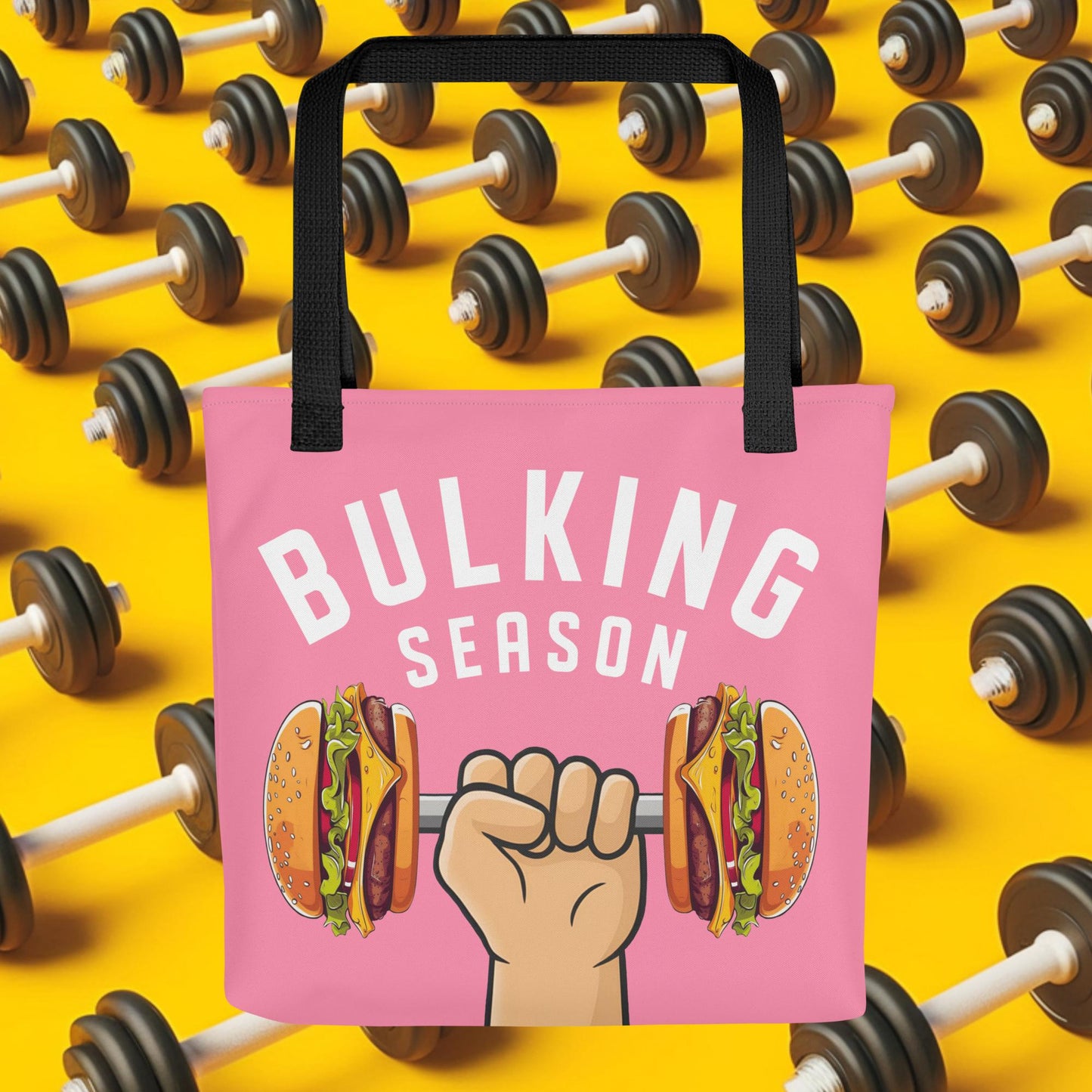 Bulking Season Funny Bulk Diet Gym Workout Fitness Tote bag Default Title Bags Bodybuilding Bulking Burgers Fast Food Fitness Gym Workout Next Cult Brand