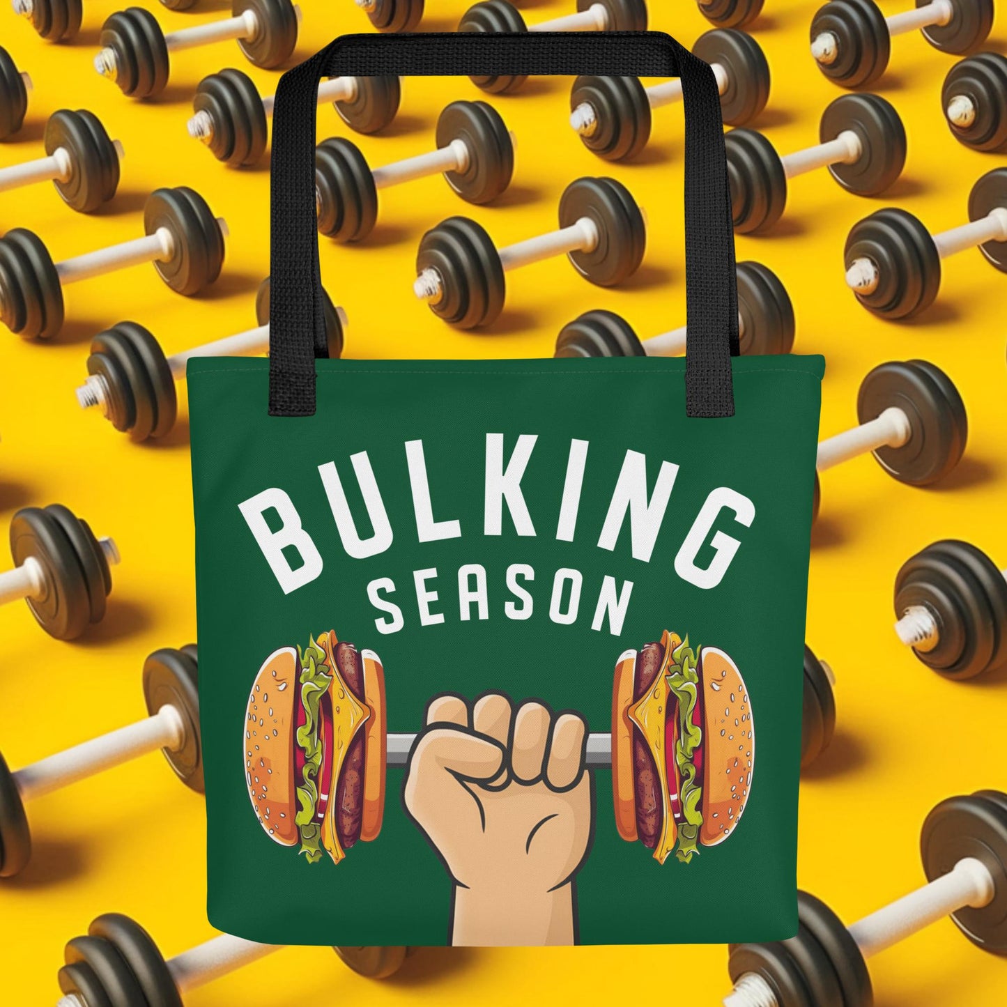 Bulking Season Funny Bulk Diet Gym Workout Fitness Tote bag Default Title Bags Bodybuilding Bulking Burgers Fast Food Fitness Gym Workout Next Cult Brand