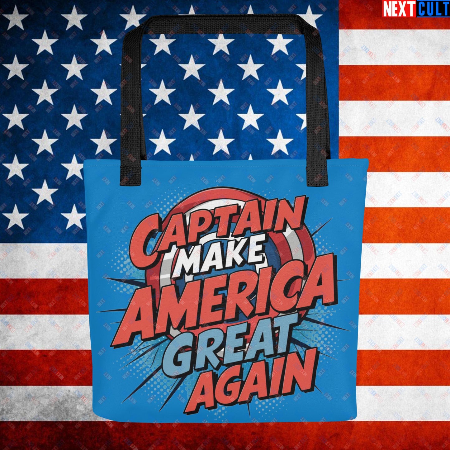 Captain Make America Great Again Donald Trump Funny MAGA Tote bag Default Title Bags Conspiracy Theories Donald Trump Politics Republicans Next Cult Brand