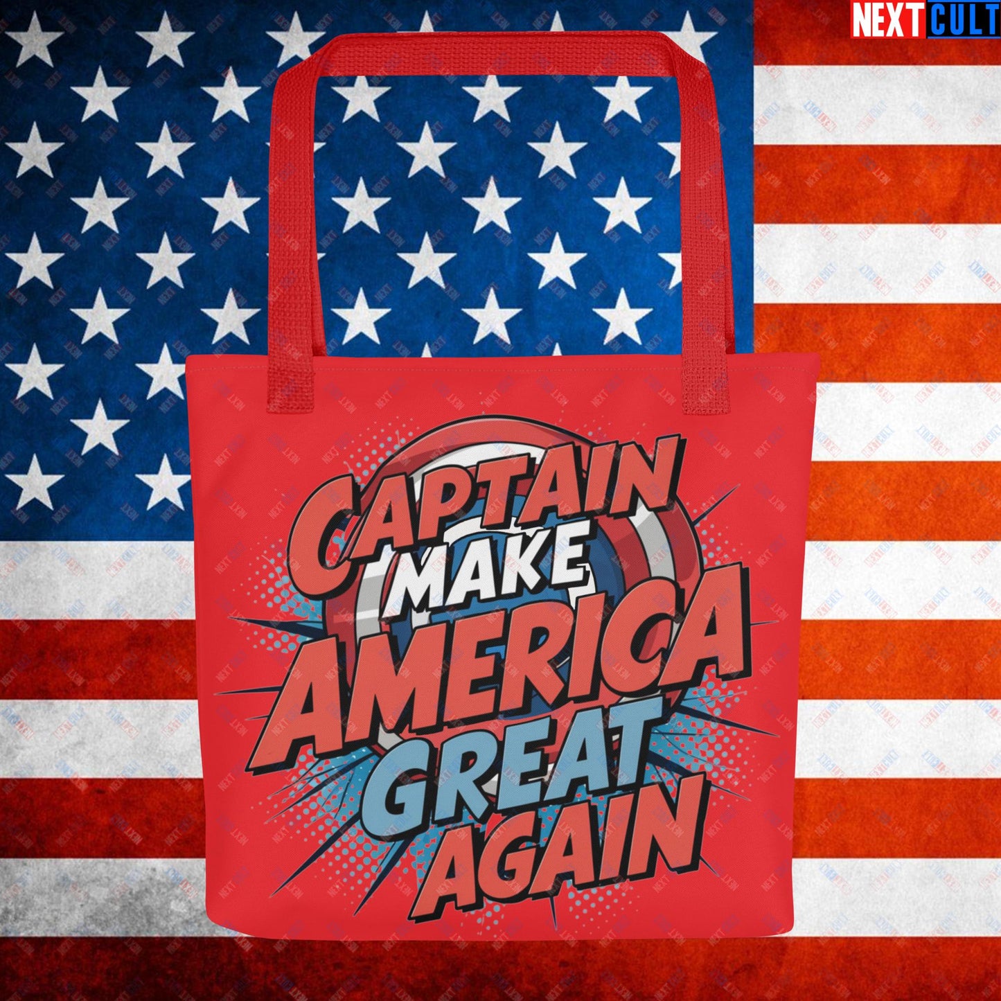 Captain Make America Great Again Donald Trump Funny MAGA Tote bag Default Title Bags Conspiracy Theories Donald Trump Politics Republicans Next Cult Brand
